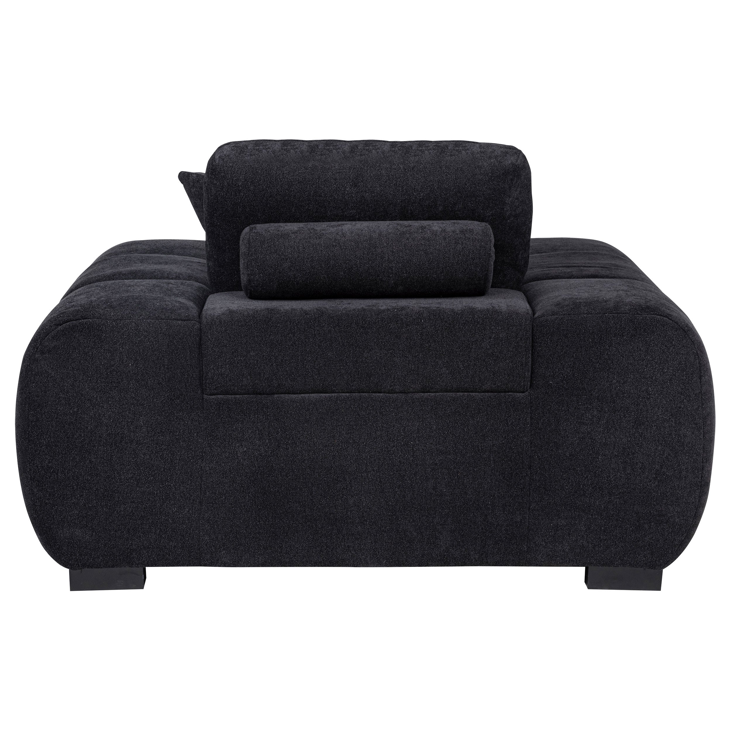 Octavia Upholstered Track Arm Accent Chair Black-