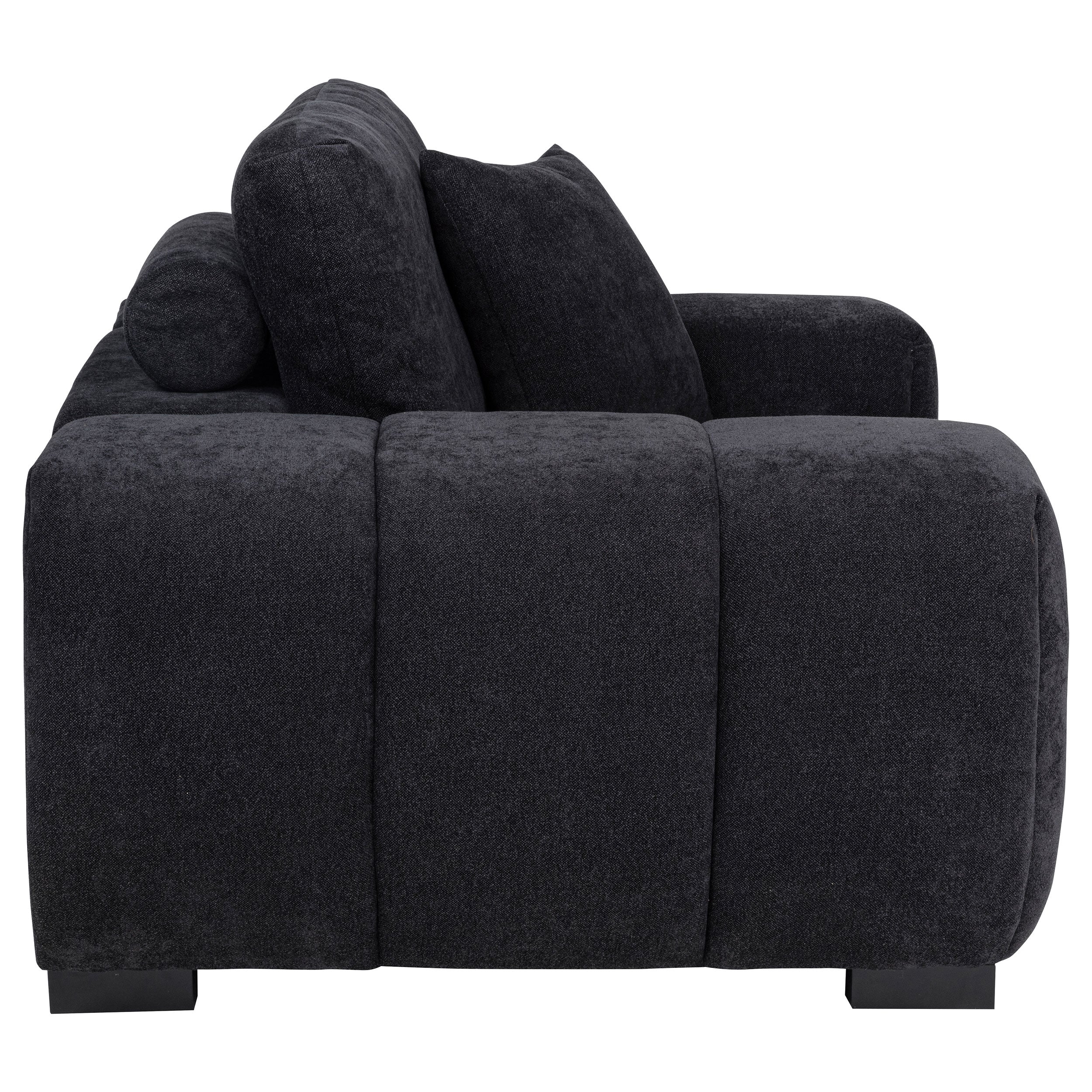 Octavia Upholstered Track Arm Accent Chair Black-