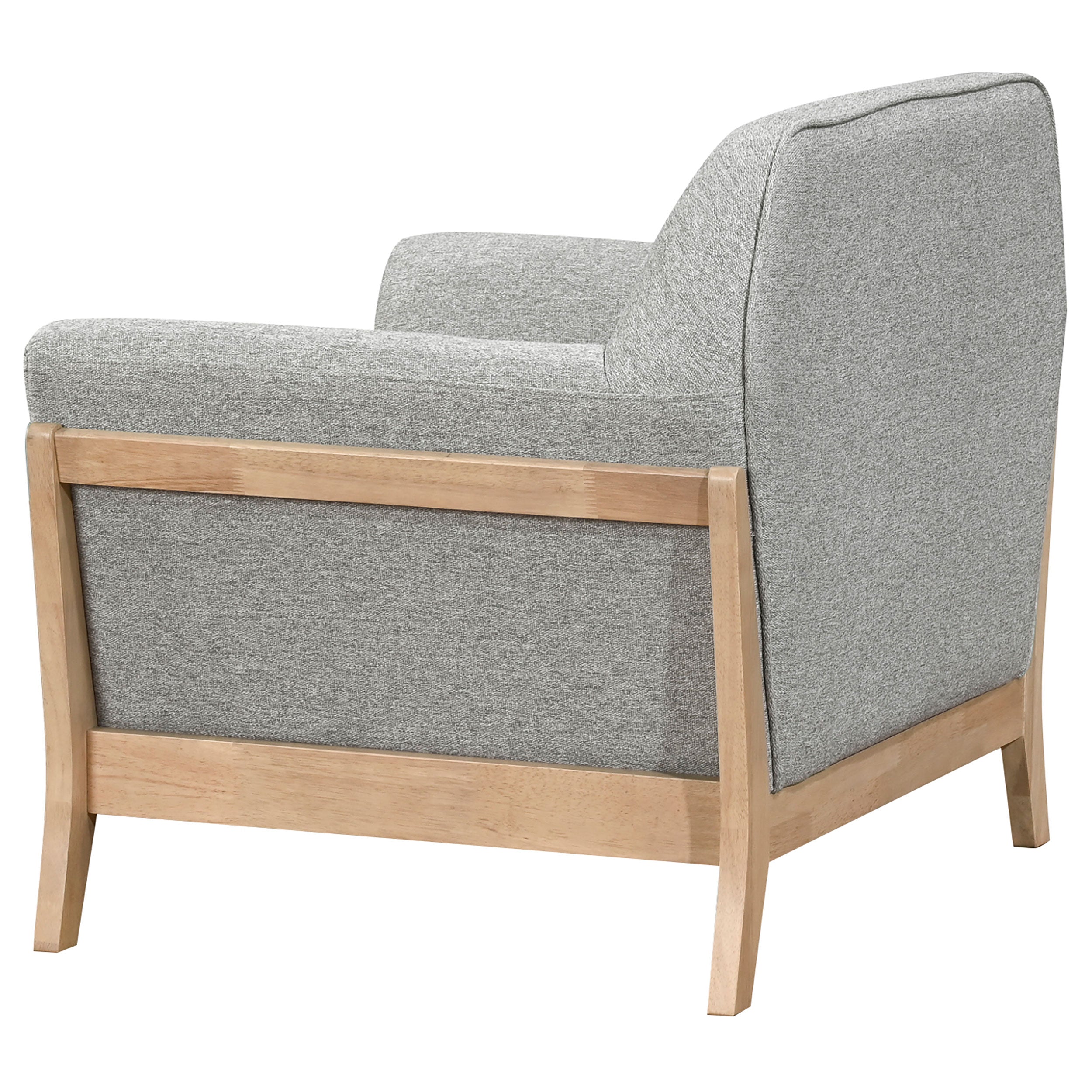 Vaughn Fabric Upholstered Flared Arm Accent Chair Grey-