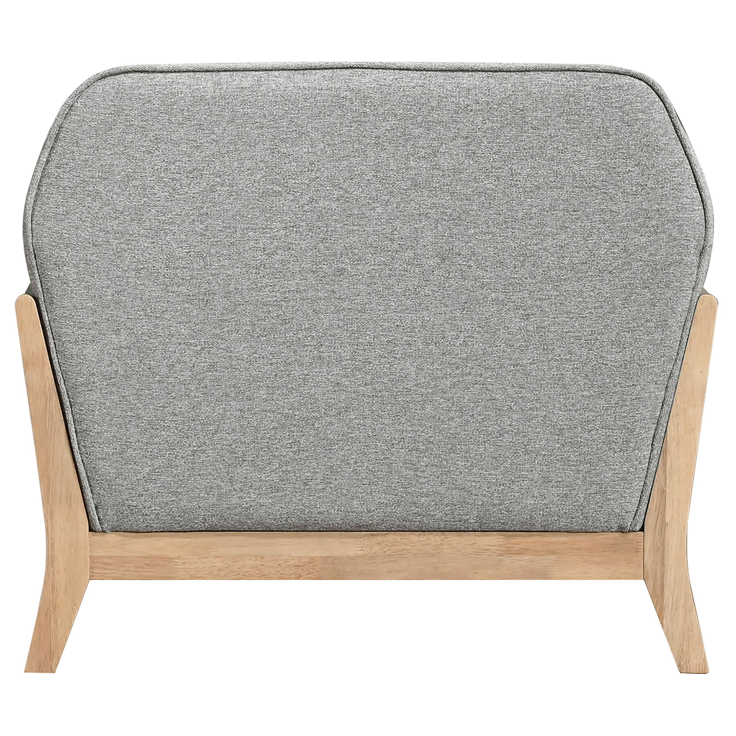 Vaughn Fabric Upholstered Flared Arm Accent Chair Grey-