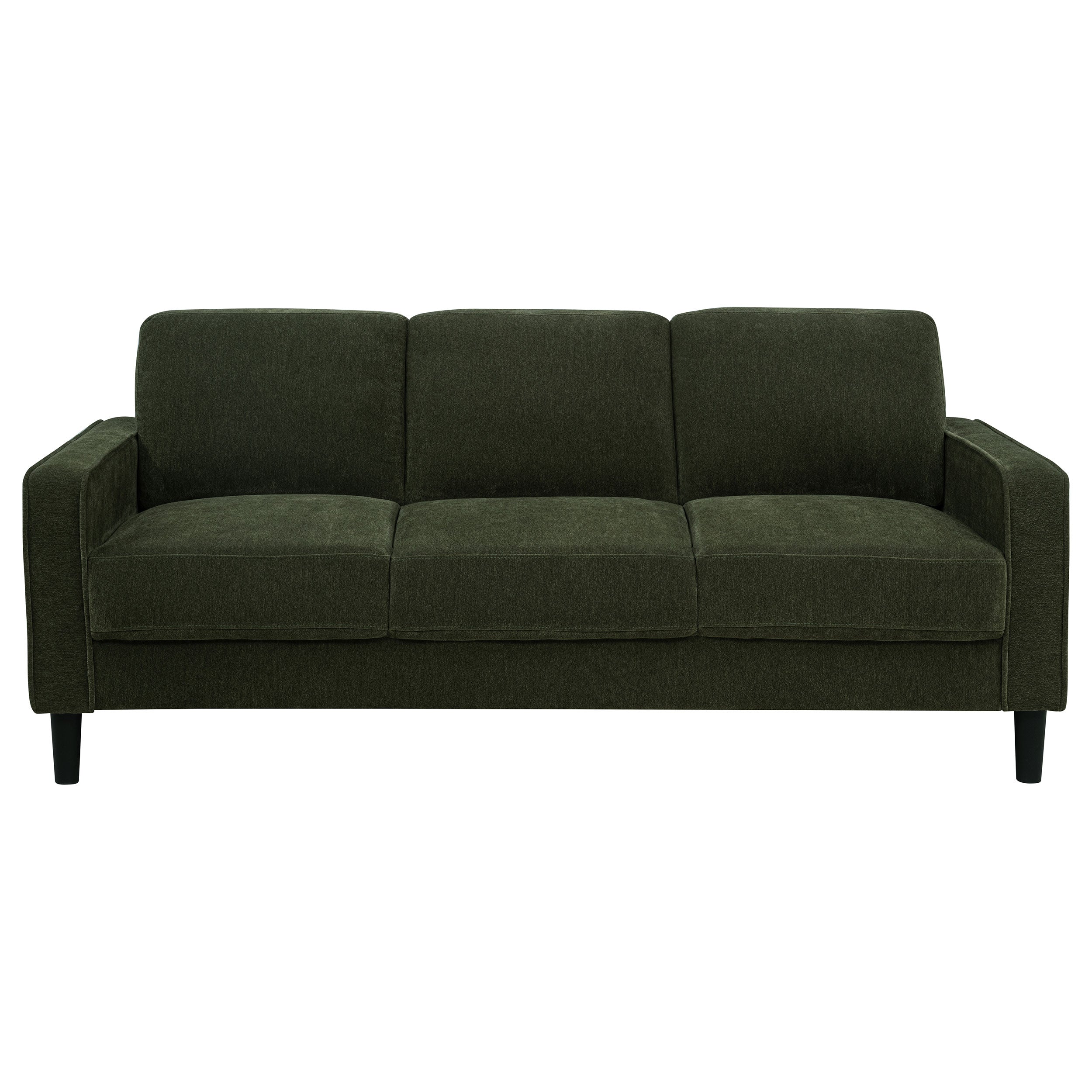 Ruth 77-inch Fabric Upholstered Track Arm Sofa Matcha Green-