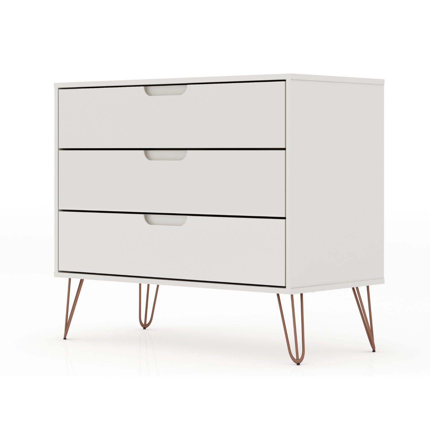 Rockefeller - 3 Drawer Dresser - Off White