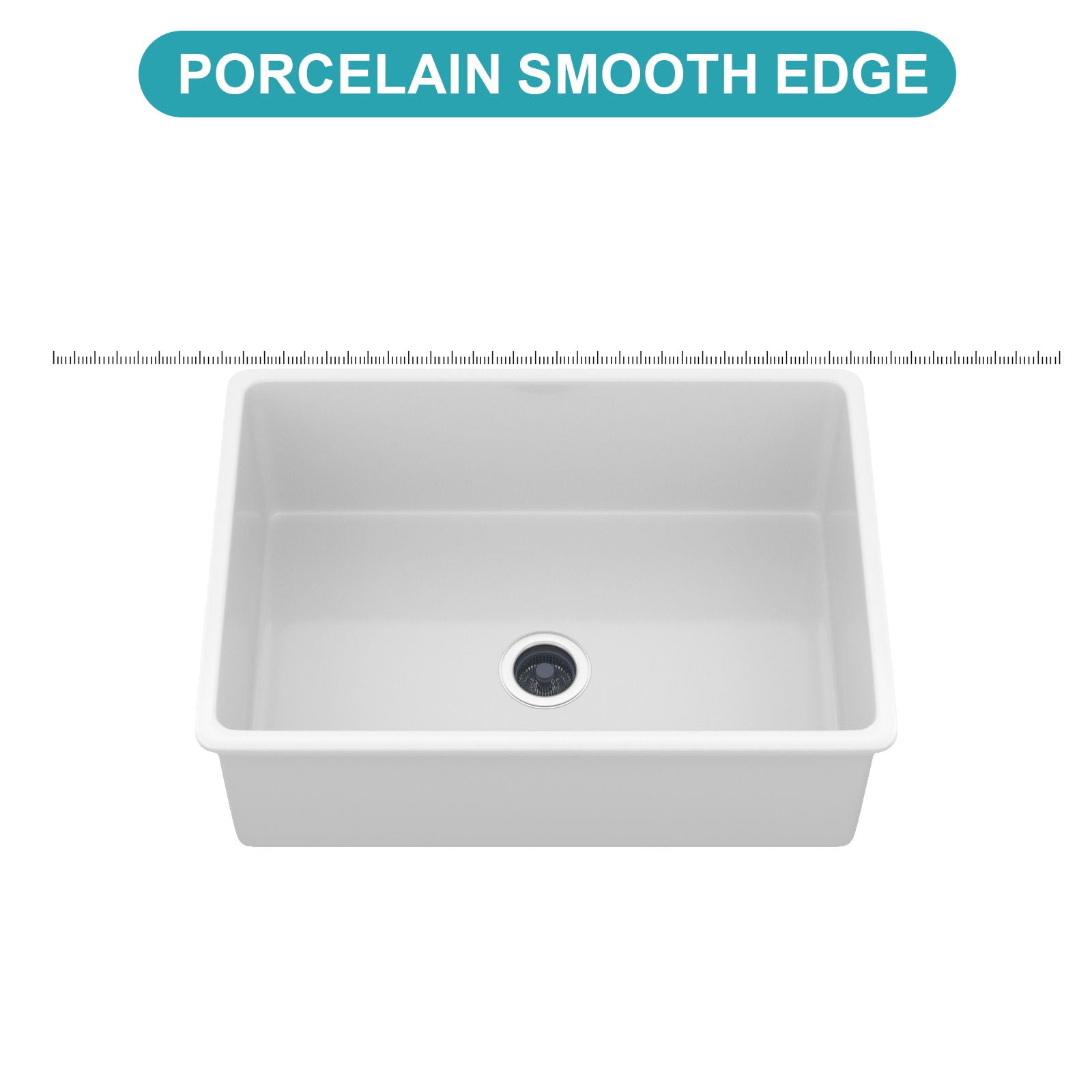 Rectangular Deep Single Bowl, Kitchen Sink With Dual Mount Installation