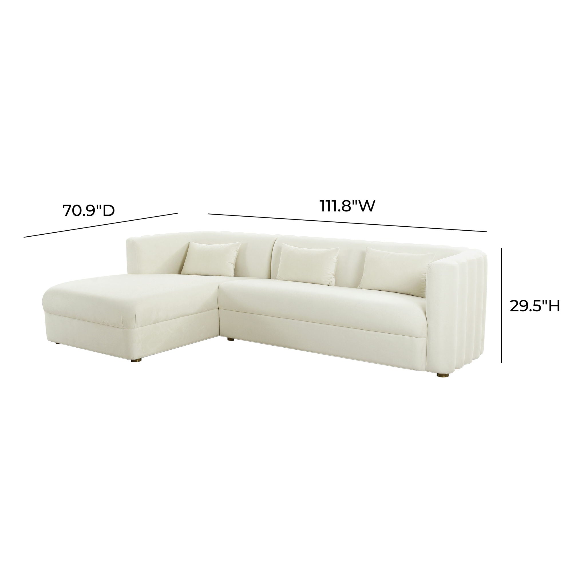 Callie - Velvet Sectional - LAF