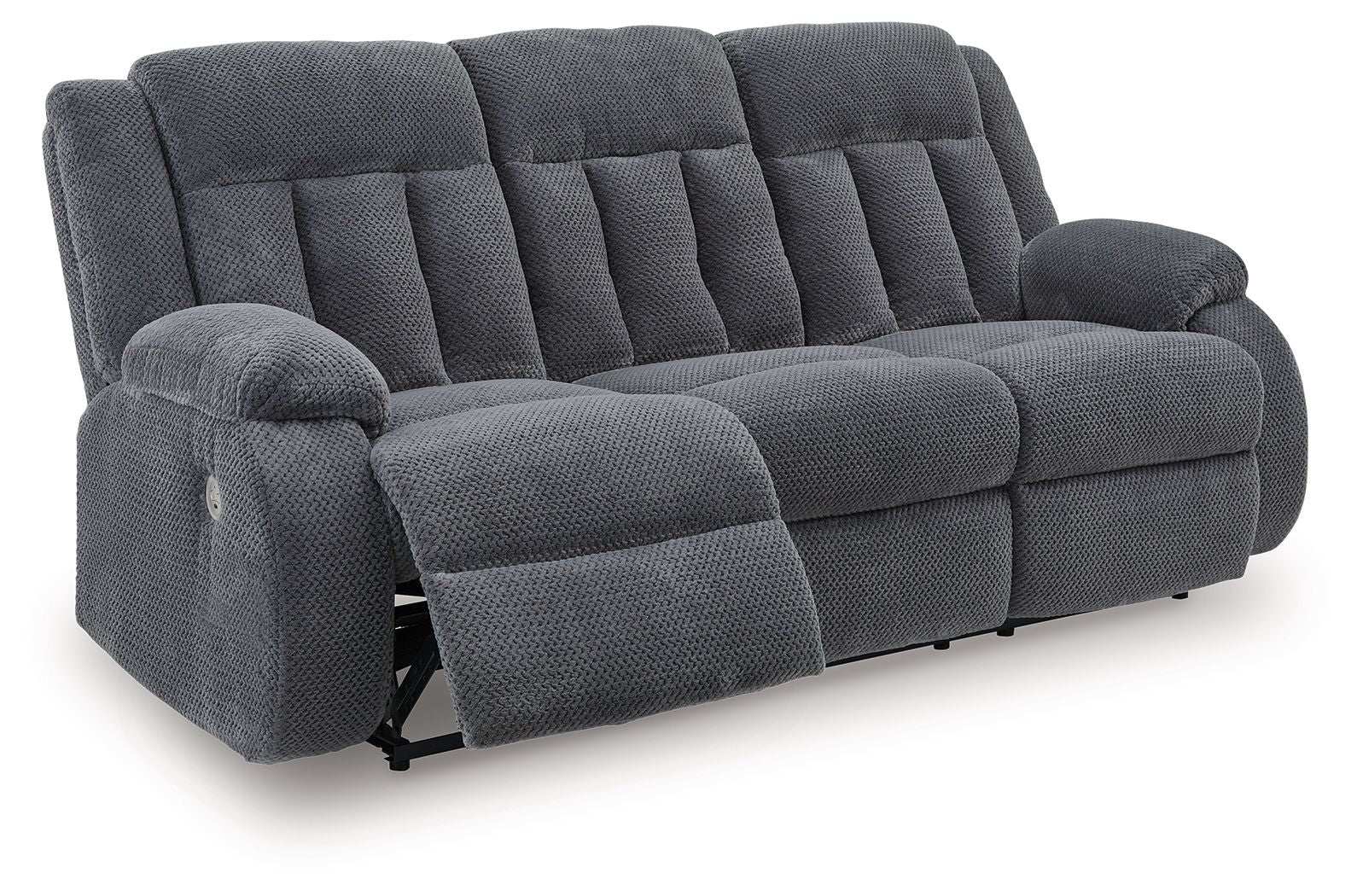 Observation - Steel - Reclining Power Sofa With Drop Down Table