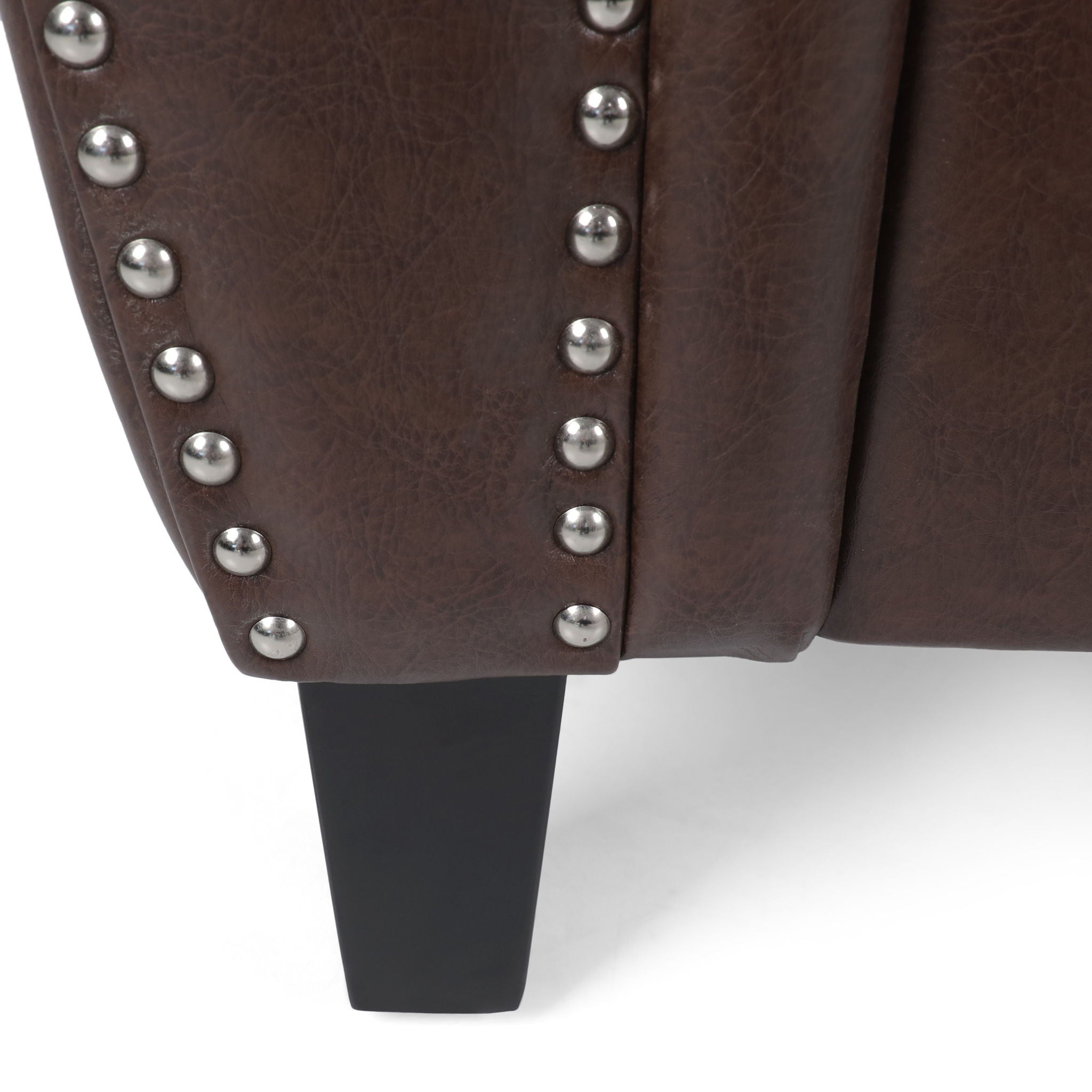 Contemporary Club Chair With Nailhead Trim And Rolled Armrests