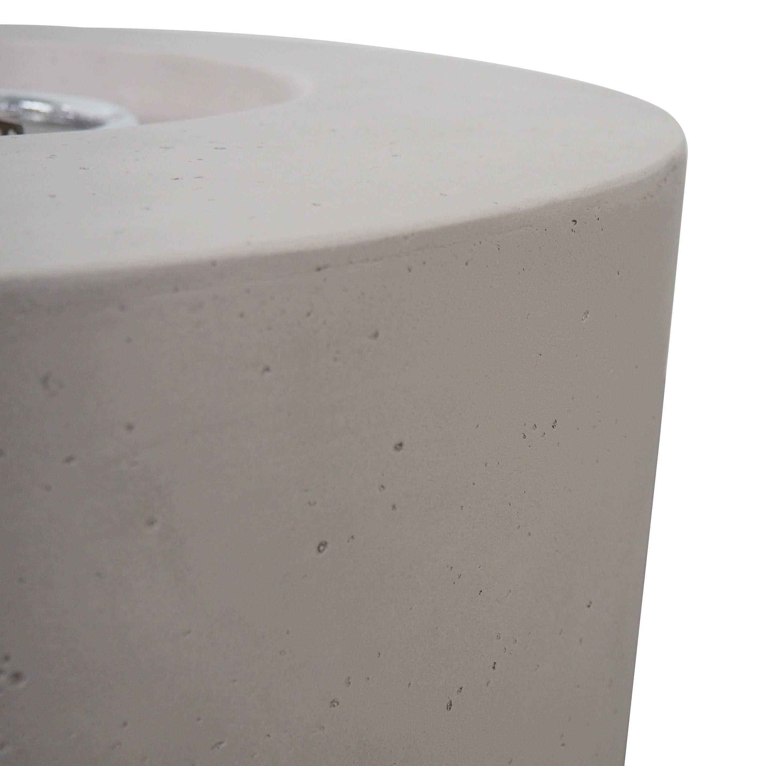 Light Grey Magnesium Oxide 31' Round Fire Pit with 40,000 BTU for Patio Use