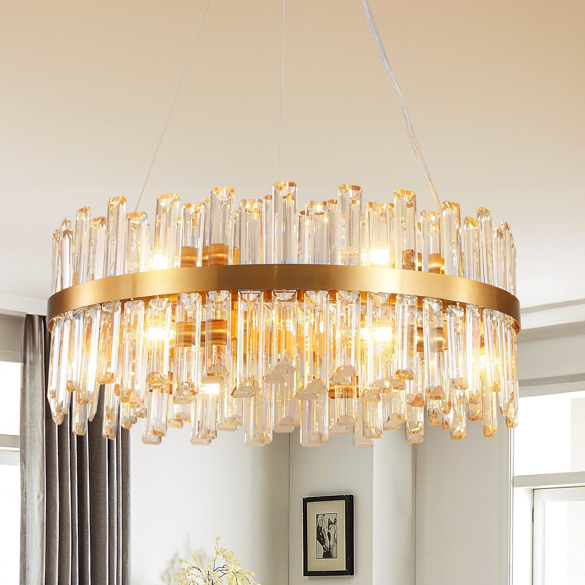 23.6 Inches Luxury Crystal Chandelier