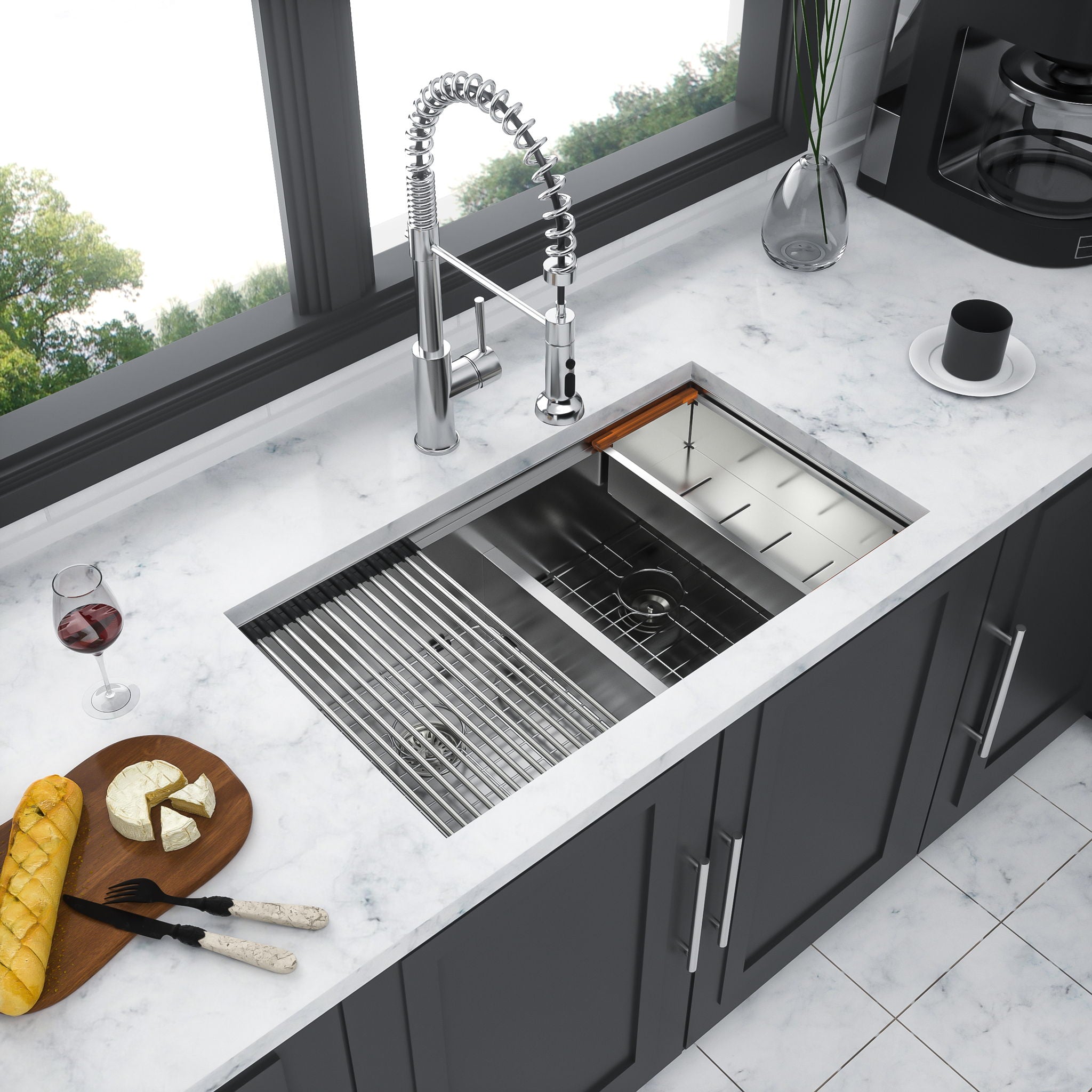 Modern Double Bowl Undermount Kitchen Sink