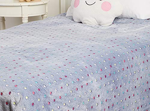 Faith, Hope, Love Home Décor Velvet Touch Rainbow Polka Dot Throw Fleece Blanket - Best Buy Furniture