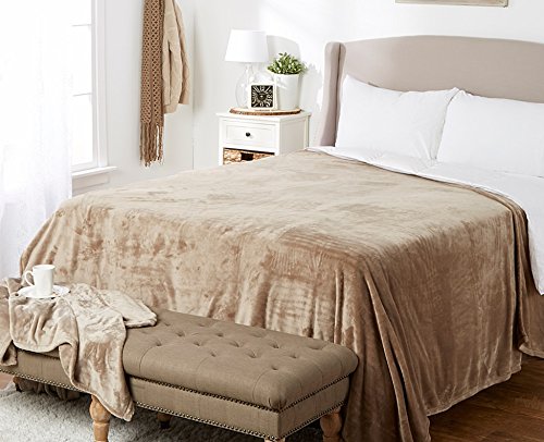Decor&More Simply Lush Solid Microplush Blanket - Best Buy Furniture