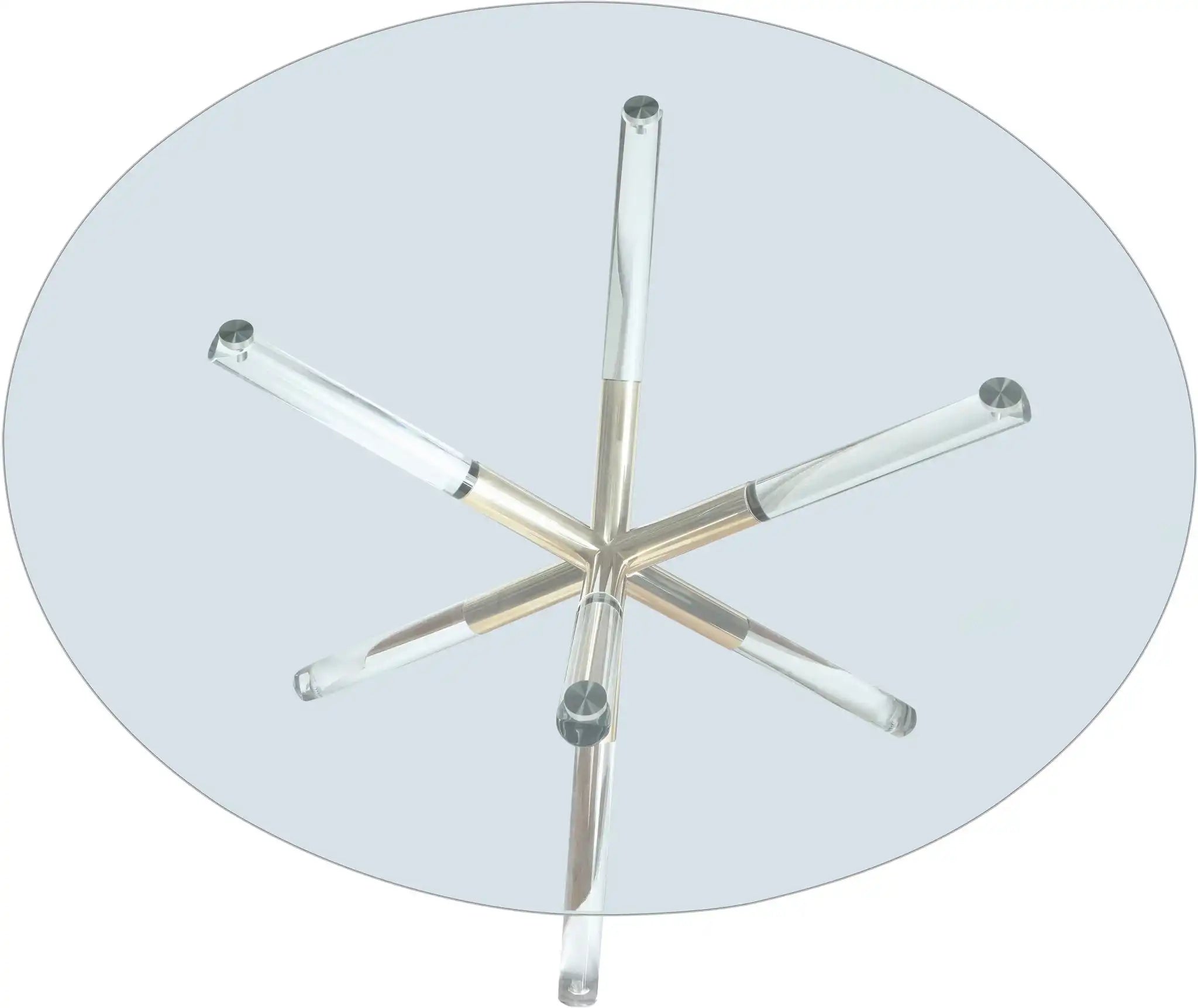 Mercury - Glass Dining Table - Pearl Silver