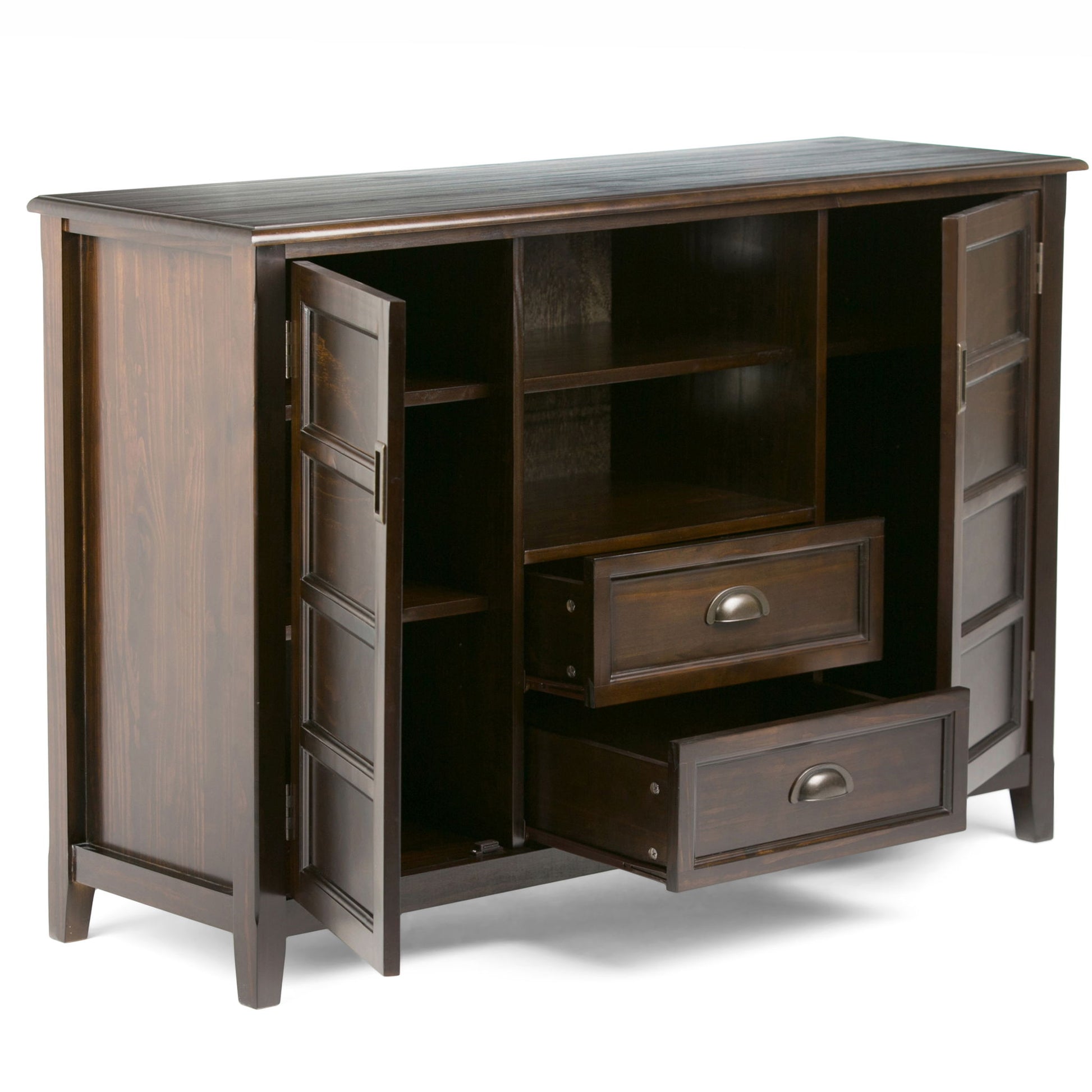 Burlington - Handcrafted Tall TV Media Stand - Best Buy Furniture
