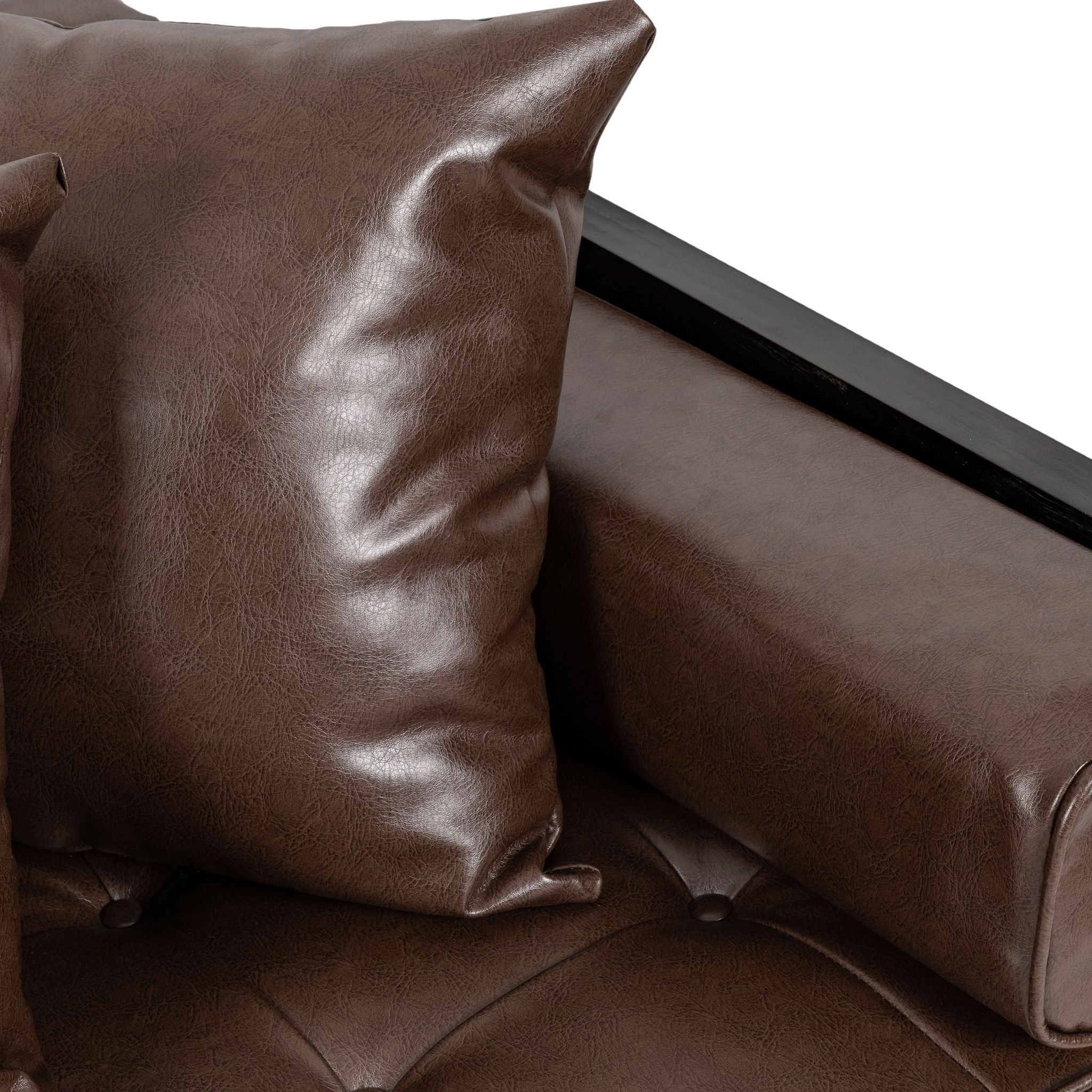 Contemporary Oversized Loveseat With Accent Pillow