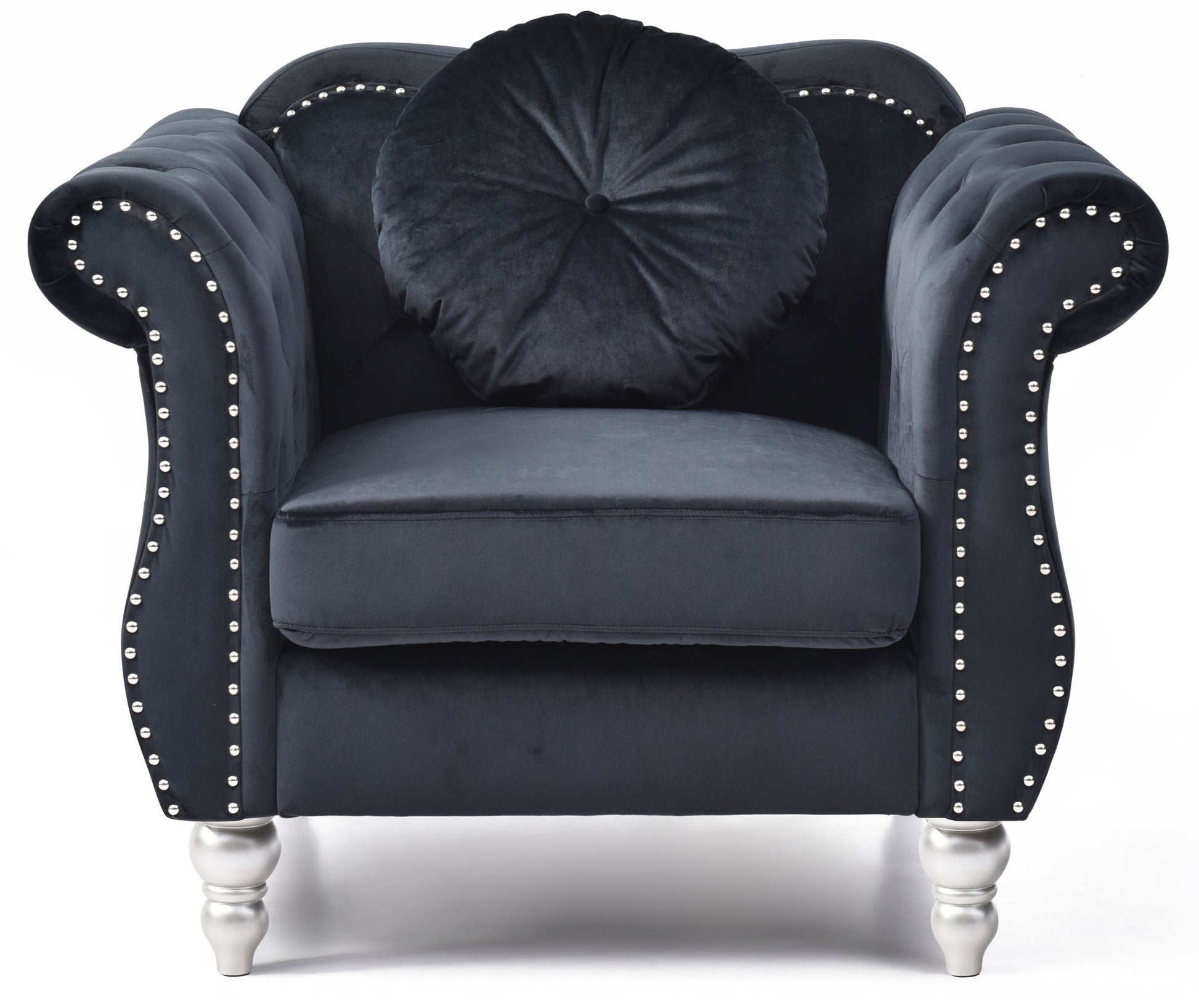 Chic Transitional Flared Arm Chair - Best Buy Furniture