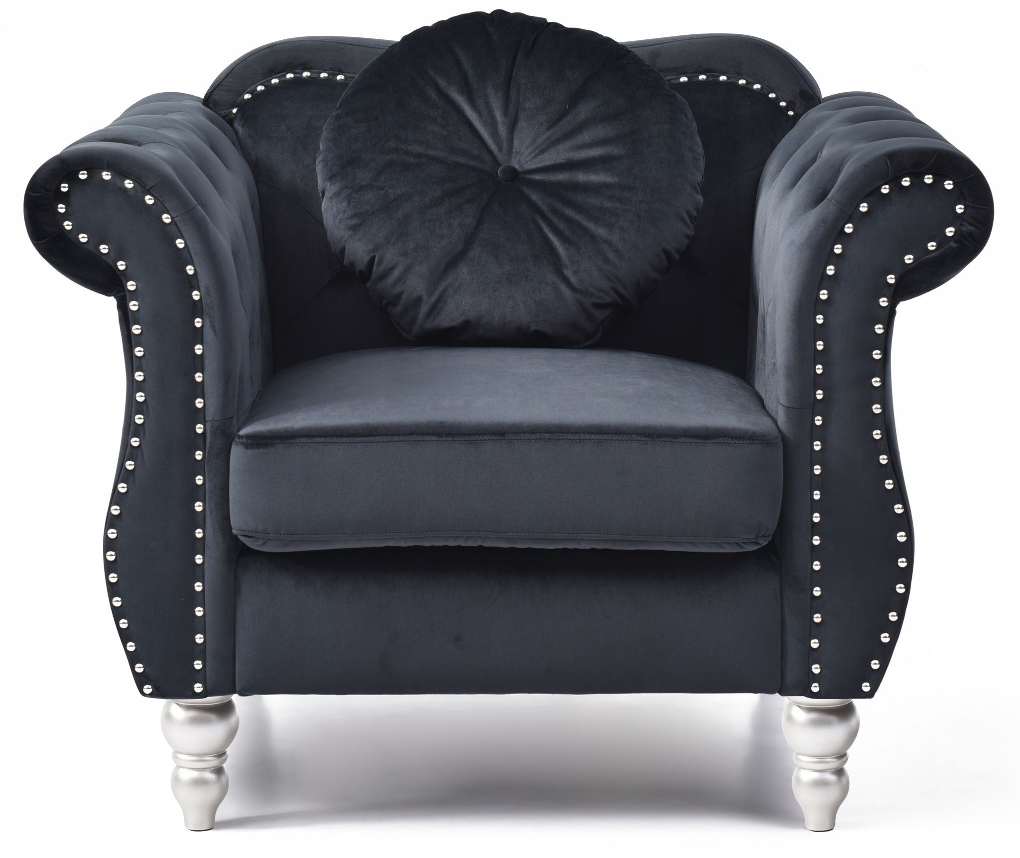 Chic Transitional Flared Arm Chair - Best Buy Furniture