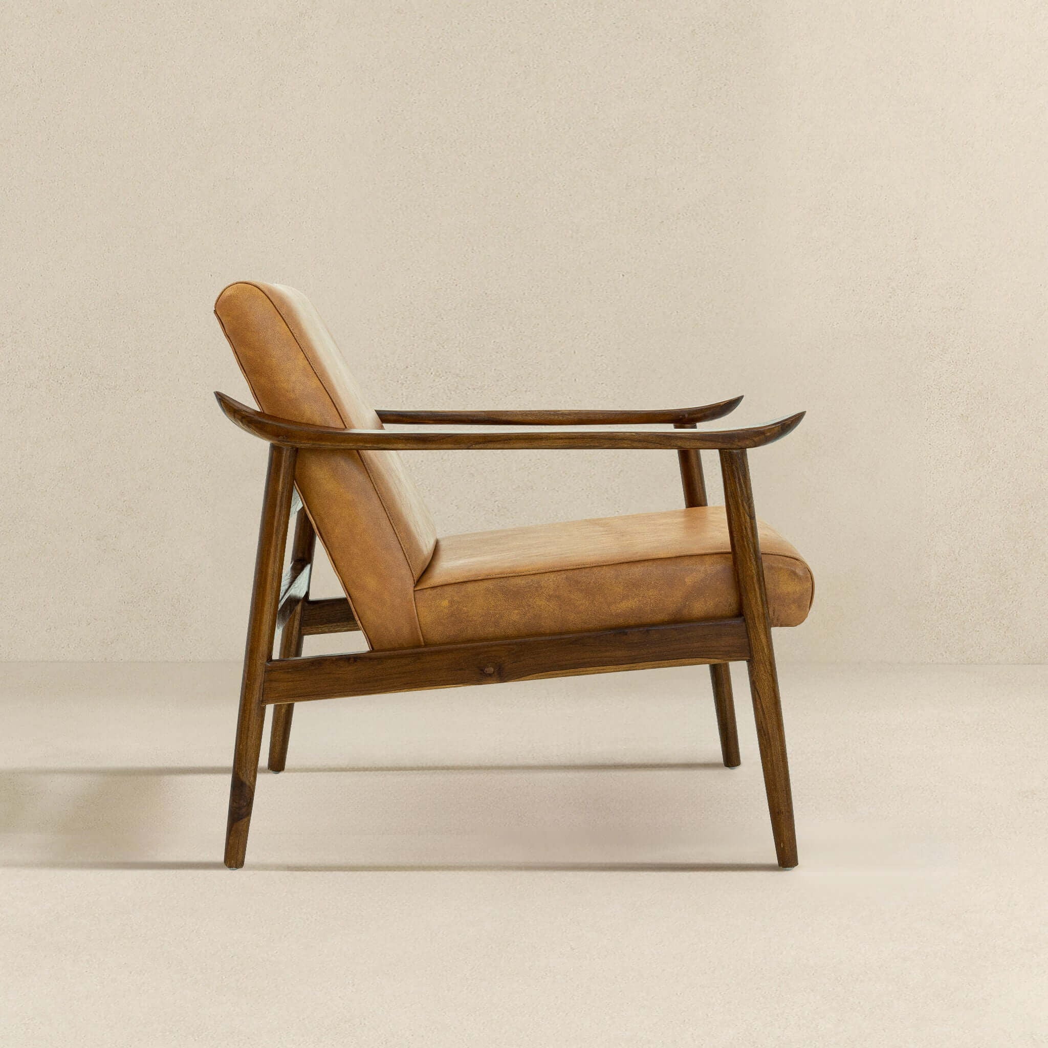 Brandon - Antique Leather Lounge Chair - Brown / Tan - Best Buy Furniture