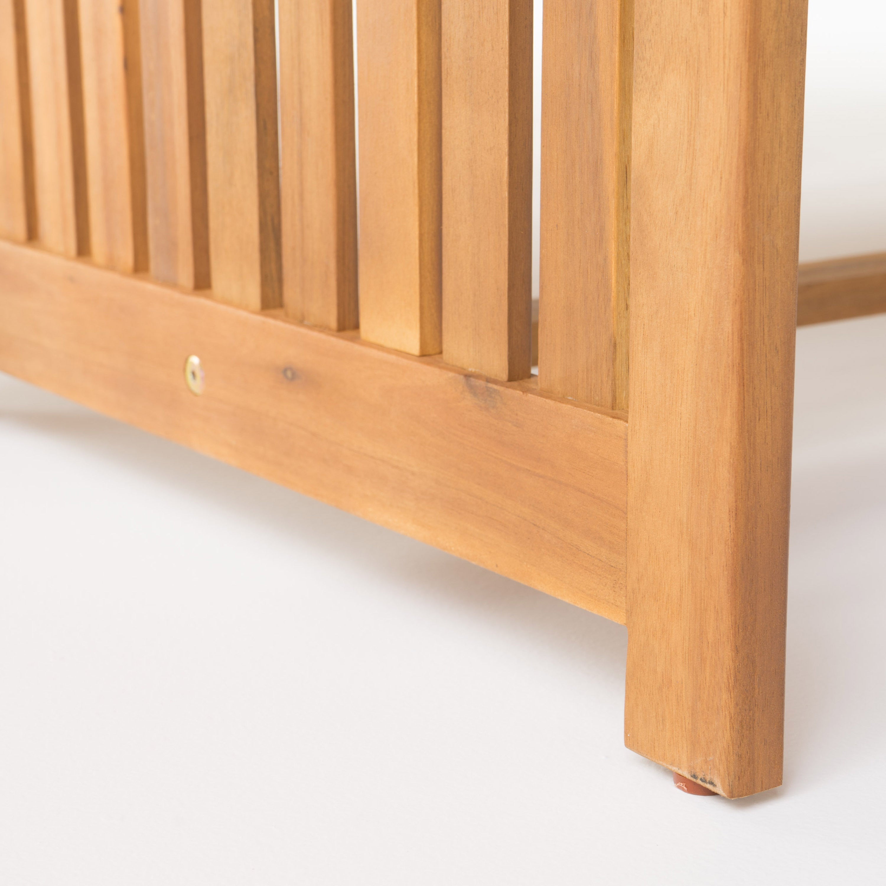 Acacia Wood Outdoor Chat Set with Water-Resistant Cushions in Brown, 4PC