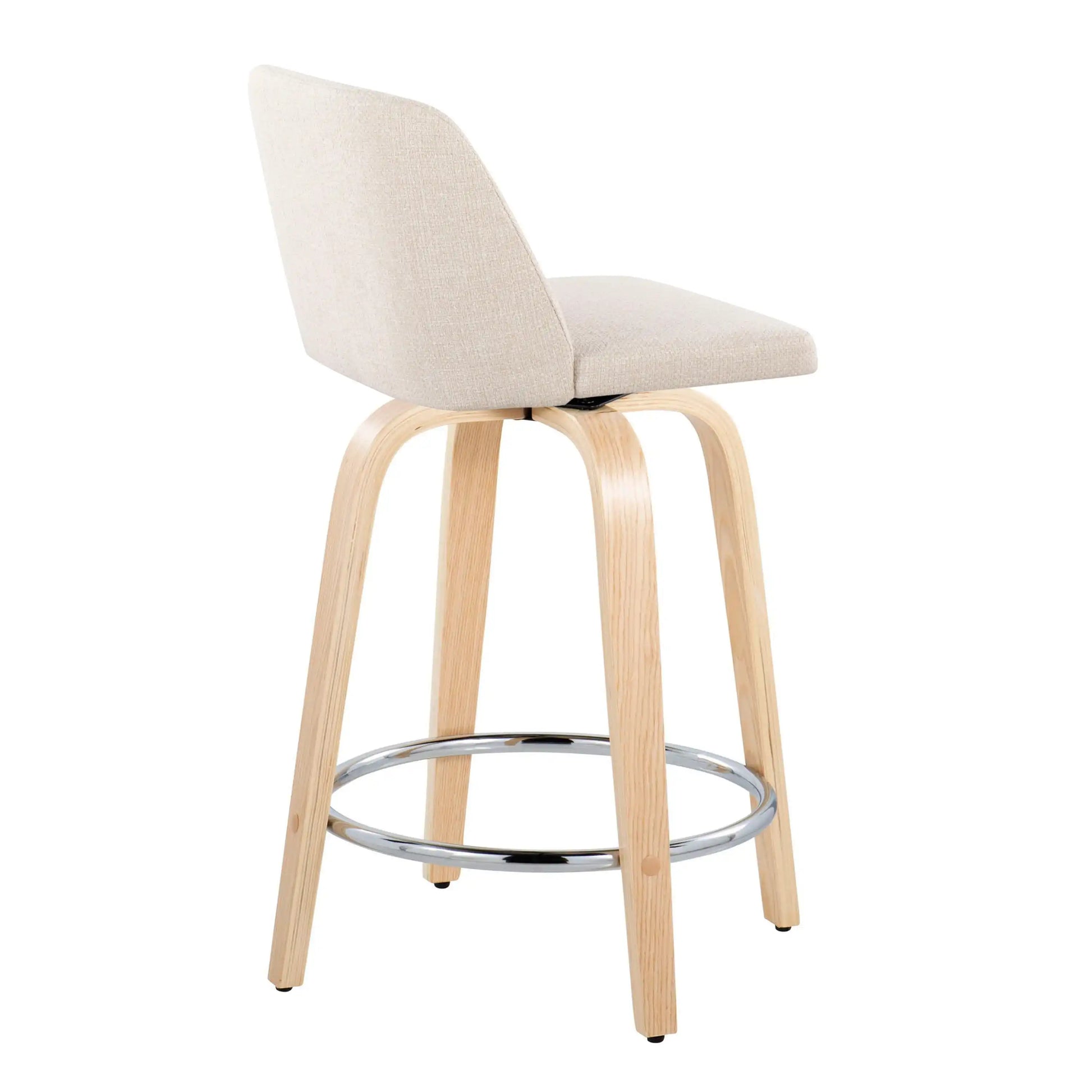 Toriano - Contemporary Fixed Height Counter Stool & Swivel And Round Footrest (Set of 2) - Best Buy Furniture