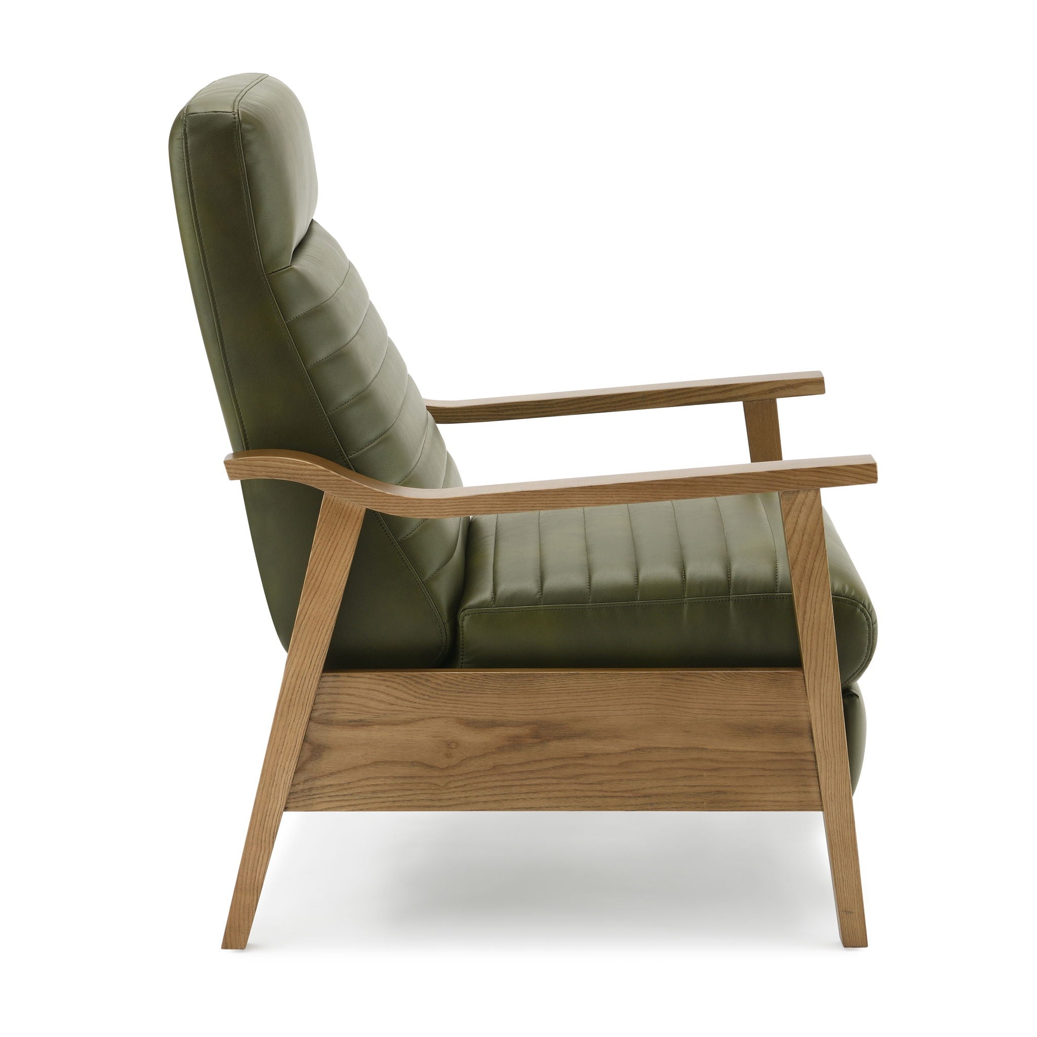 Asher - Modern Push Back Recliner With Wood Arms