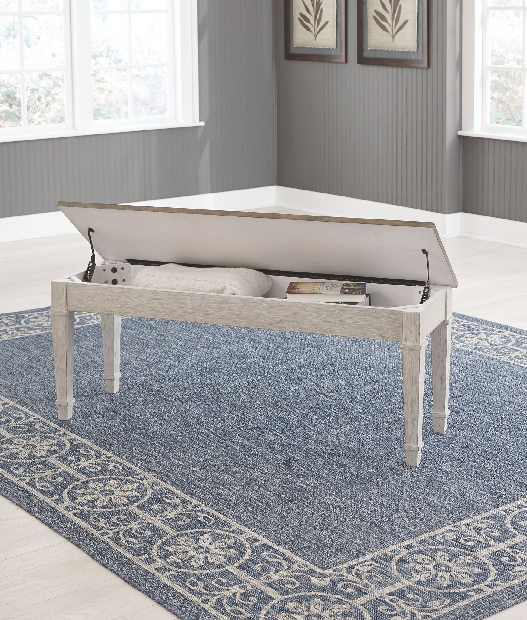 Skempton - Storage Bench - White