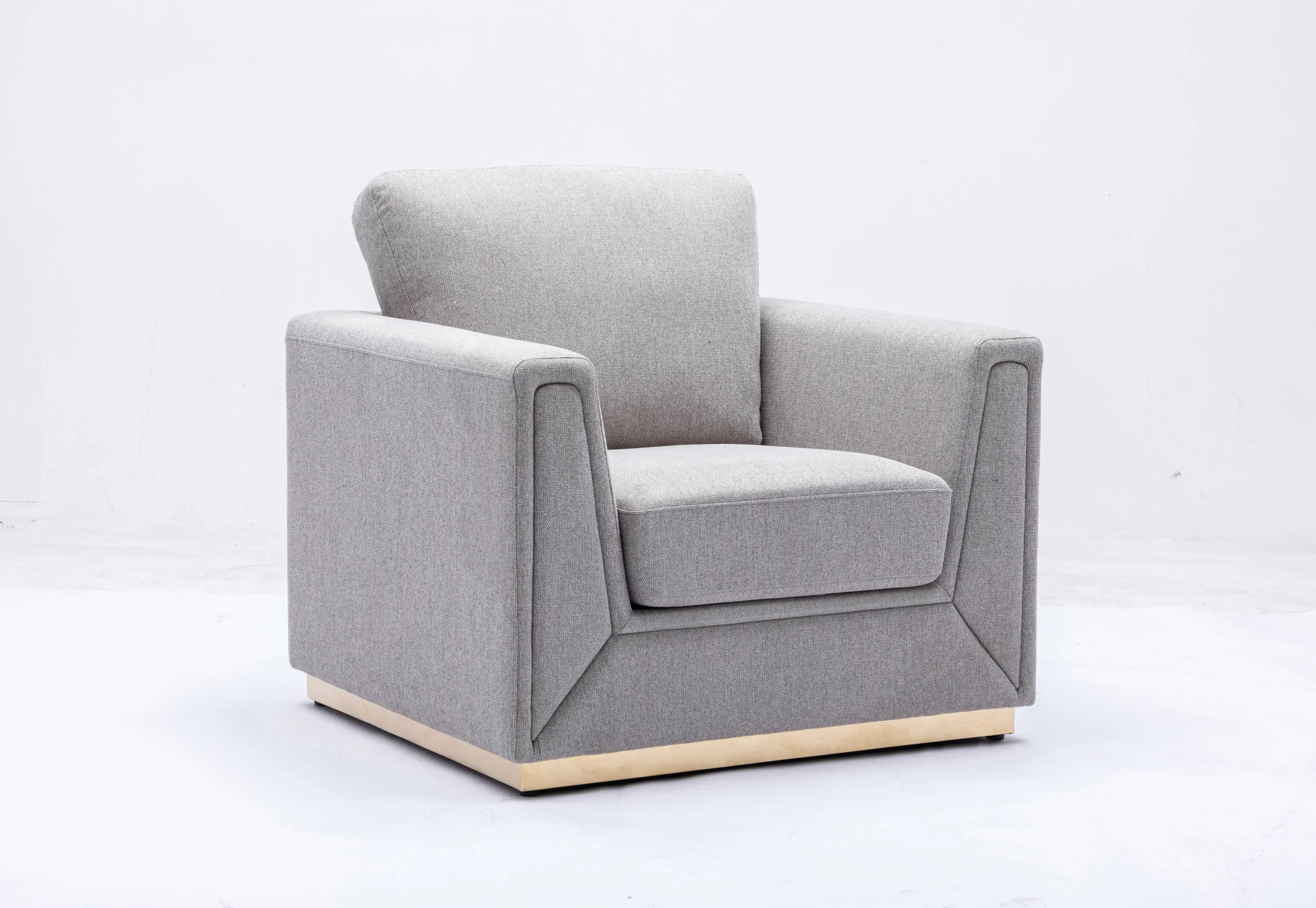 Valin - Linen Chair For Living Room - Gray - Best Buy Furniture