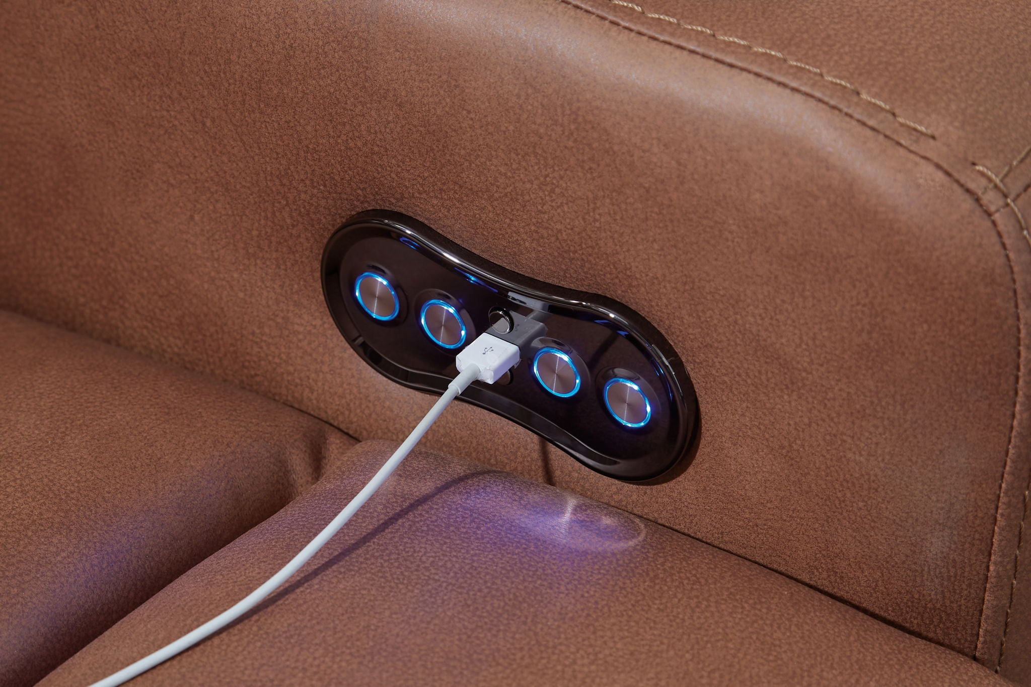 Clean-Slate - Power Reclining Sofa / Adj Headrest - Caramel