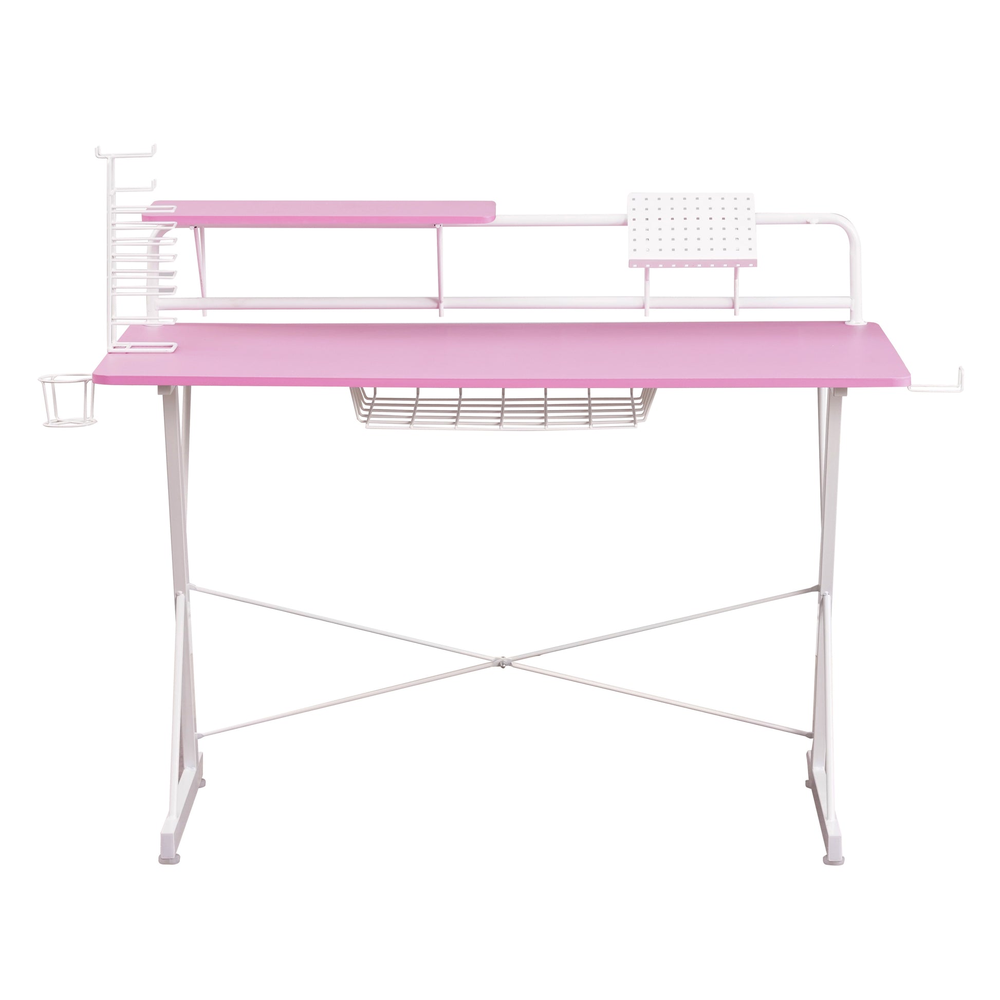 Techni Sport TS-200 Carbon Computer Gaming Desk with Shelving, Pink - Best Buy Furniture