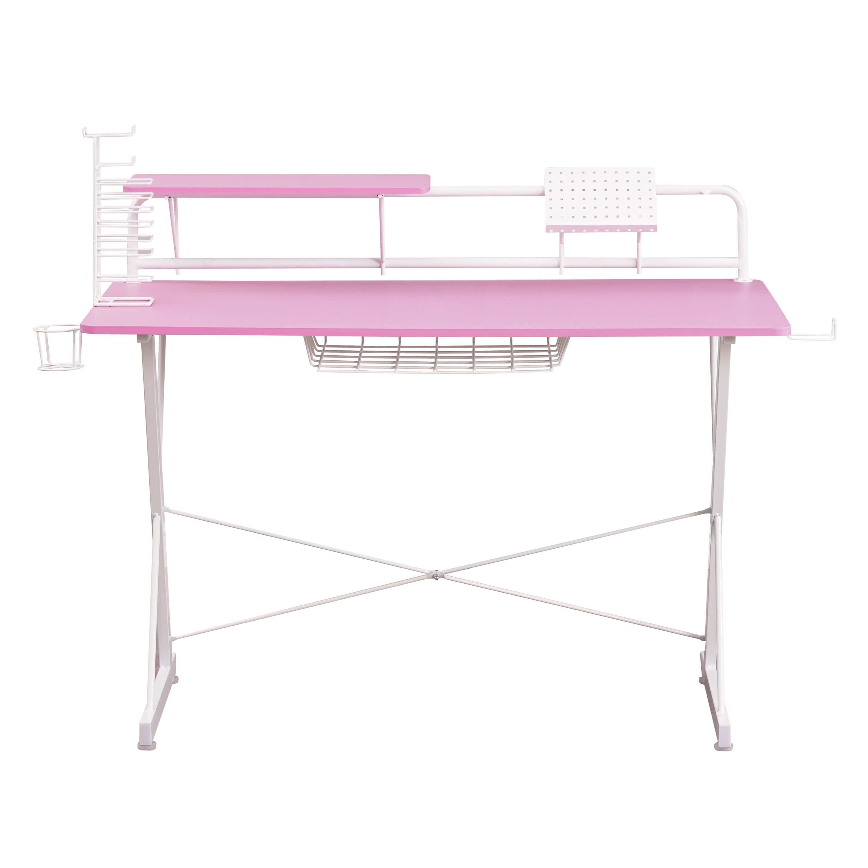 Techni Sport TS-200 Carbon Computer Gaming Desk with Shelving, Pink - Best Buy Furniture