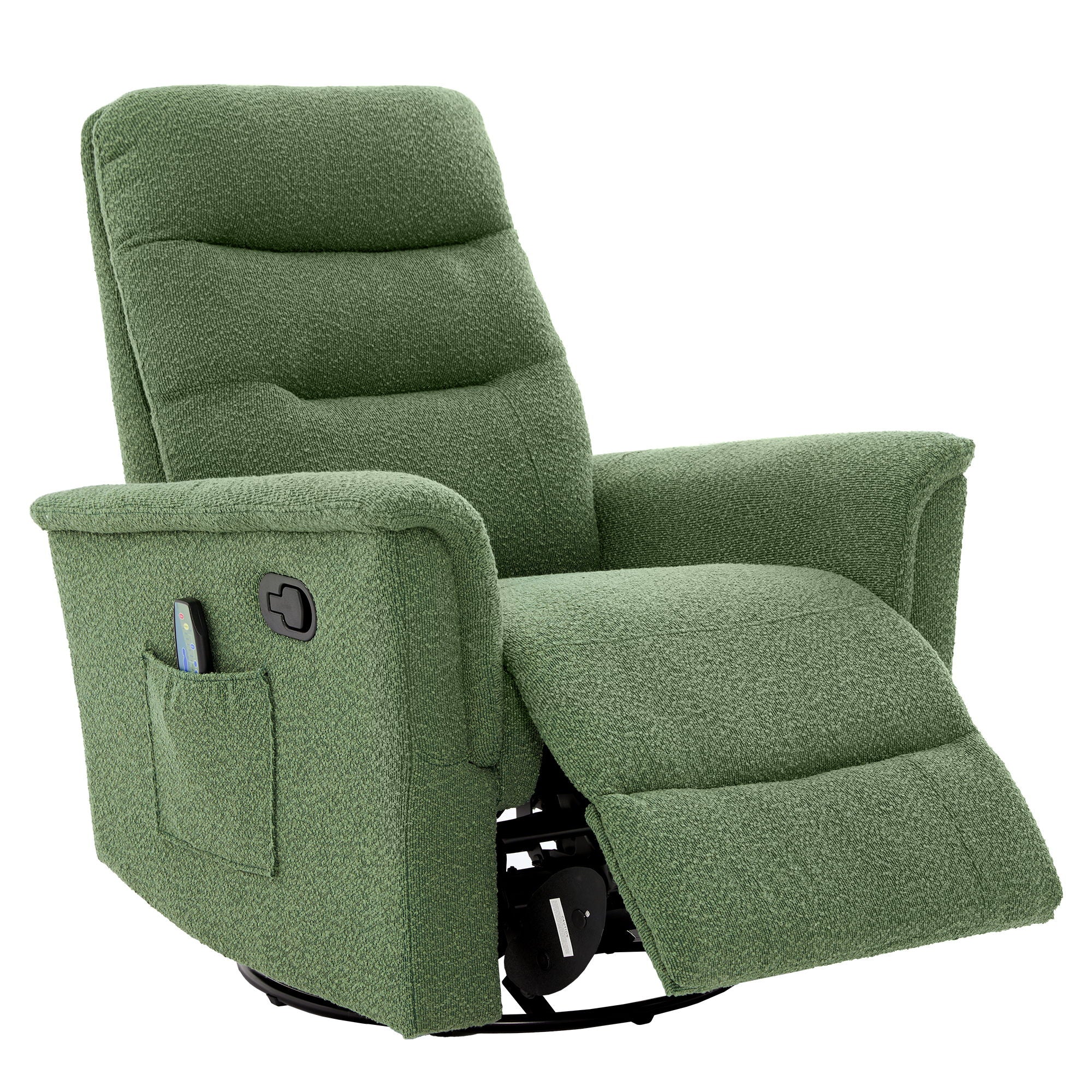 Manual Recliner Chair With 8 Point Massage And Swivel Function