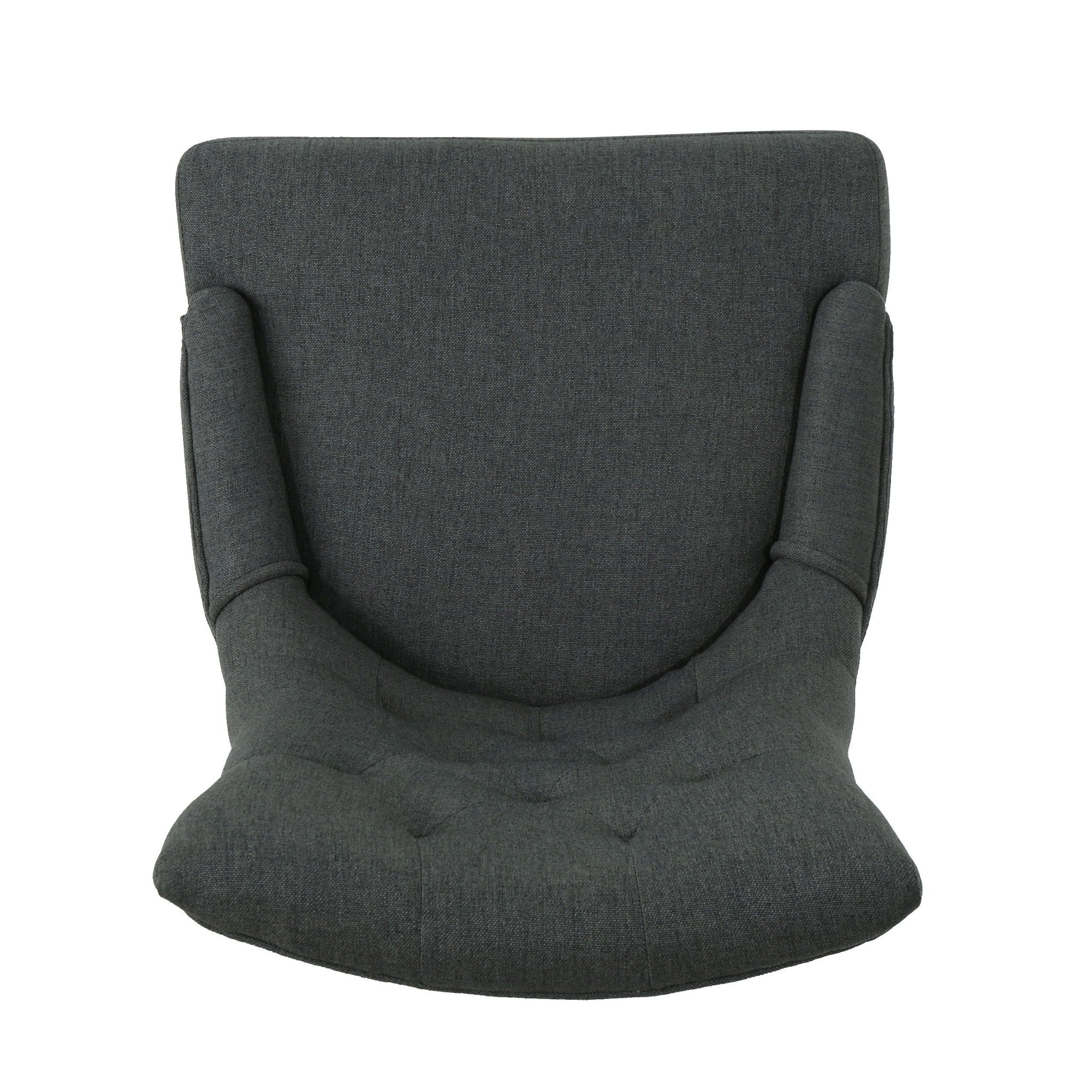 Glory Diamond Tufted Upholstered Office Chair With Rolling Casters And Sloped Arms - Dark Gray / Chrome