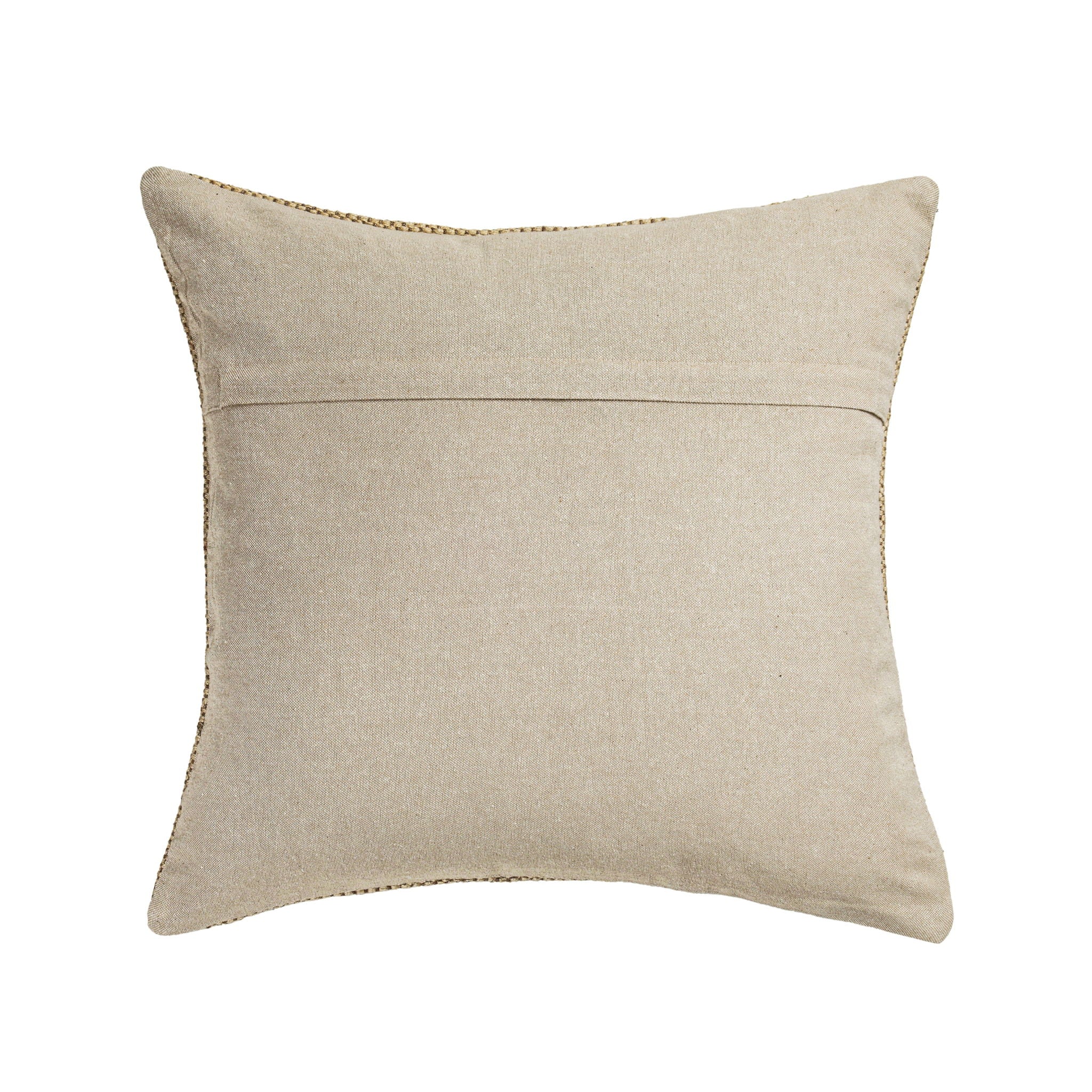 Terra - 20" Square Wool and Jute Kilim Throw Pillow - Clay