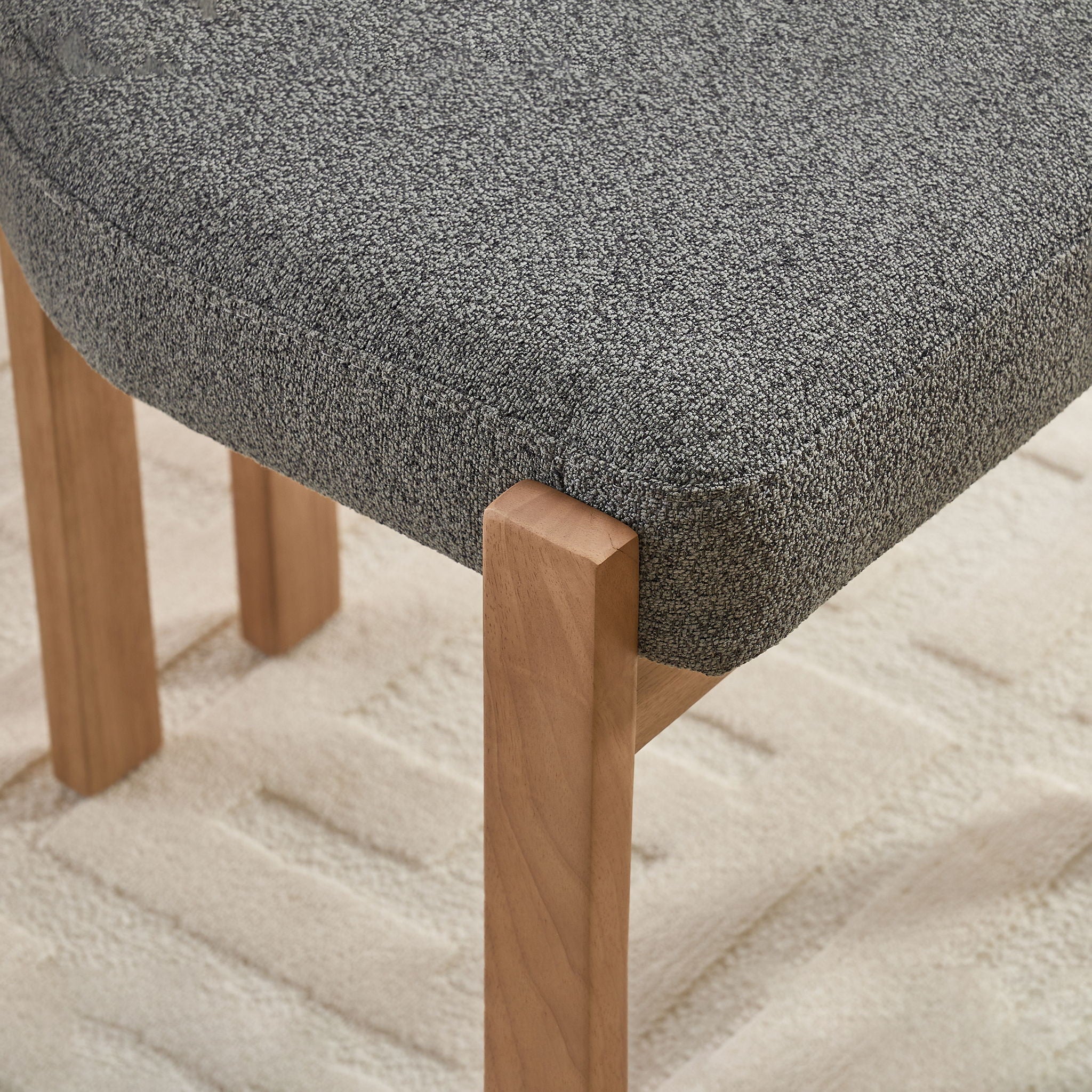 Dining Chairs With Ergonomic Backrest And Adjustable Feet (Set of 2)