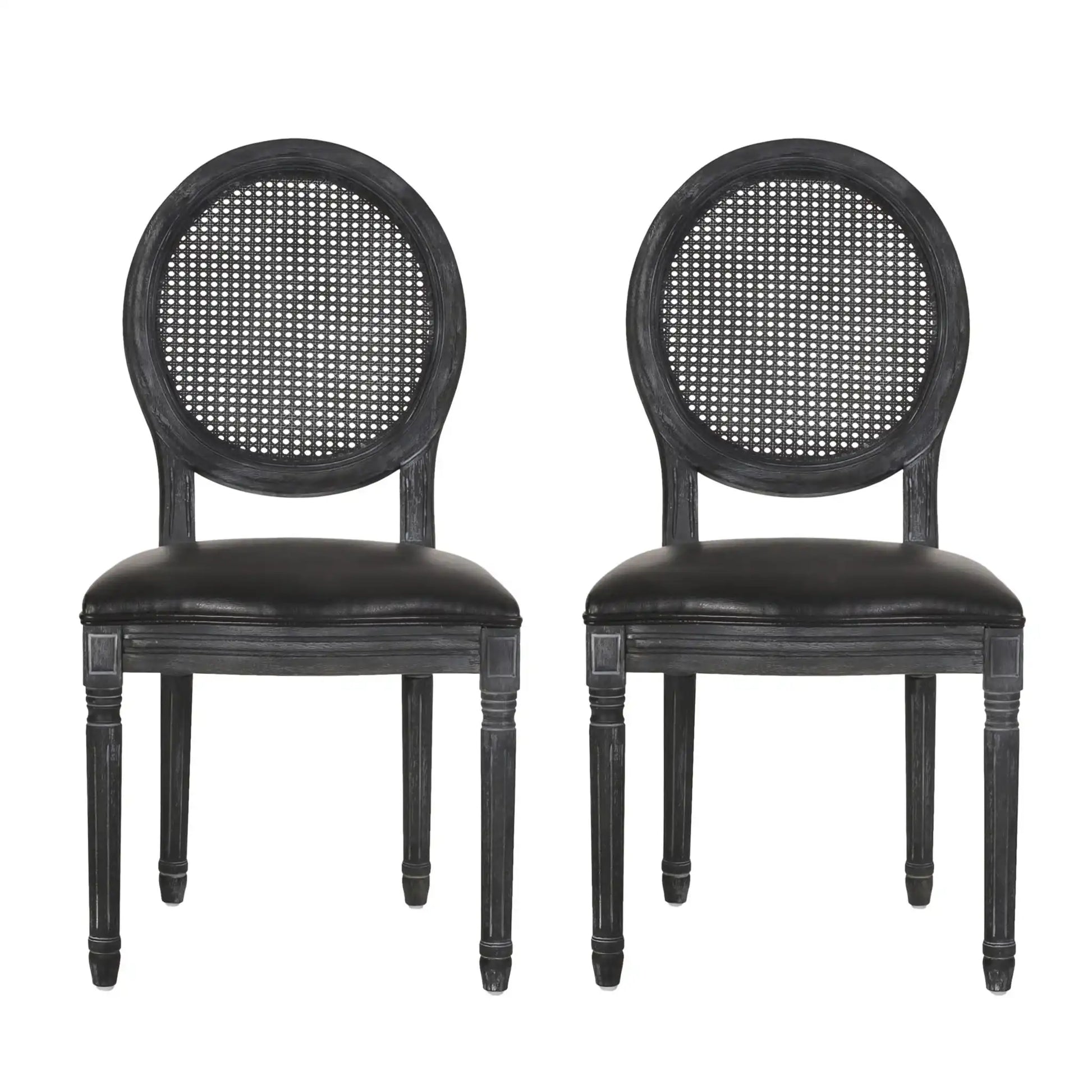 French Country Dining Chair With Cane Backrest (Set of 2) - Best Buy Furniture