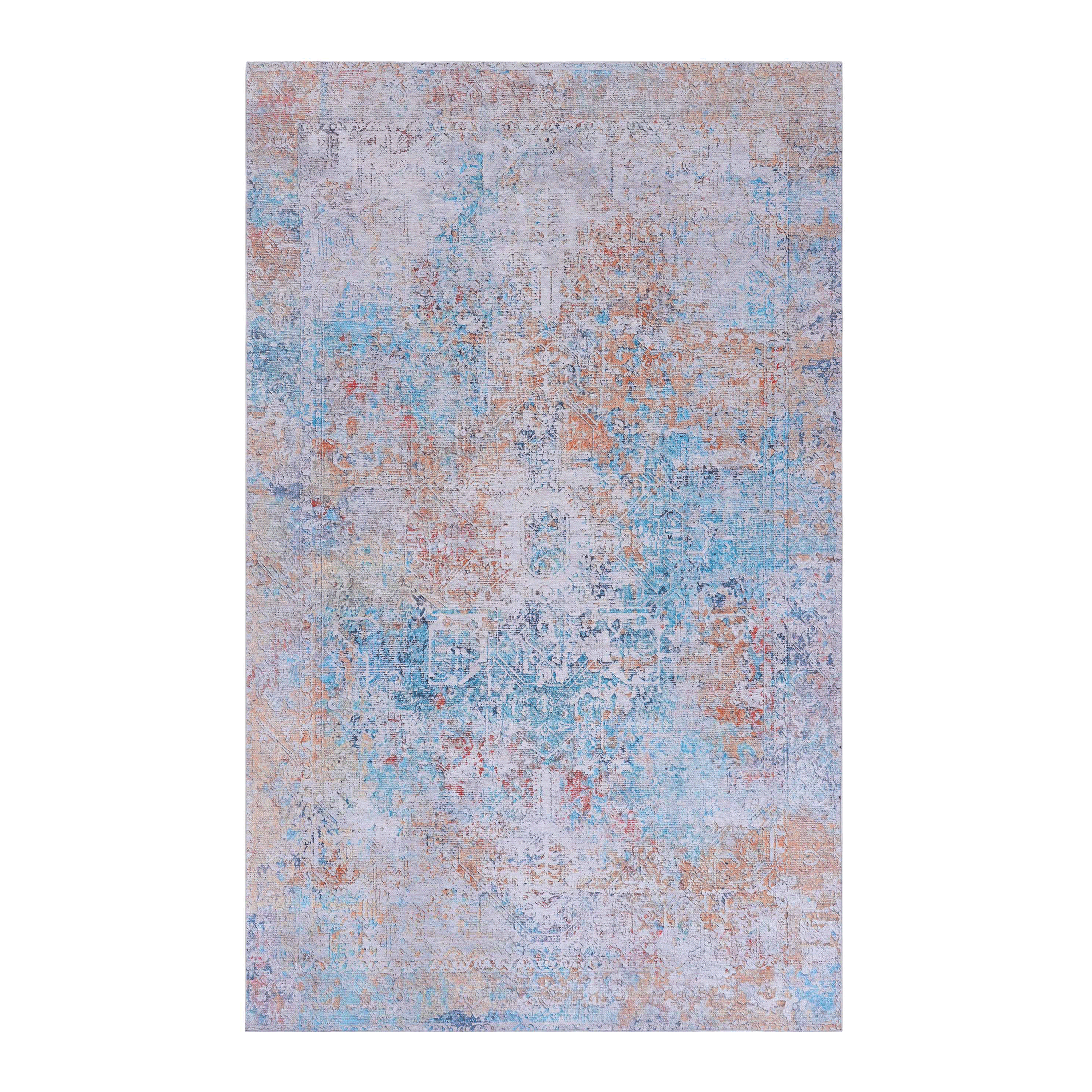 Naar area rugs 9x12 living room, washable rug, low-pile, non-slip, non-shedding, foldable, kid & pet friendly - area rugs for living room, bedroom, kitchen, dining room rug -  (yellow, 9' x 12')