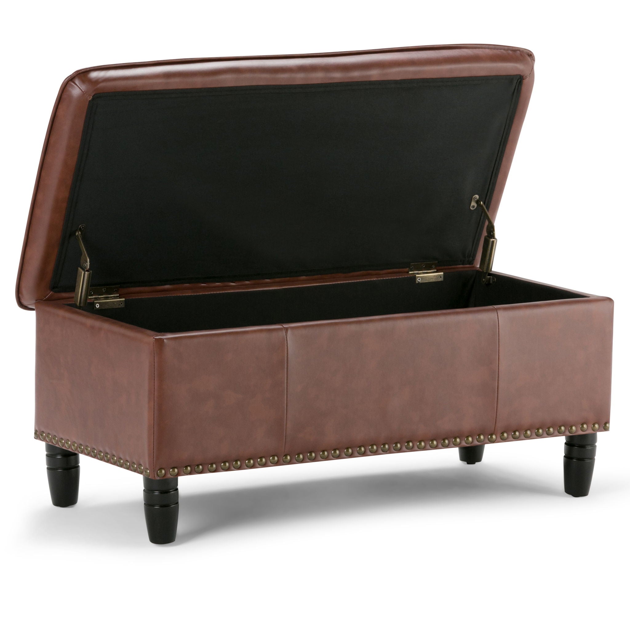Emily - Storage Ottoman - Cognac - Best Buy Furniture