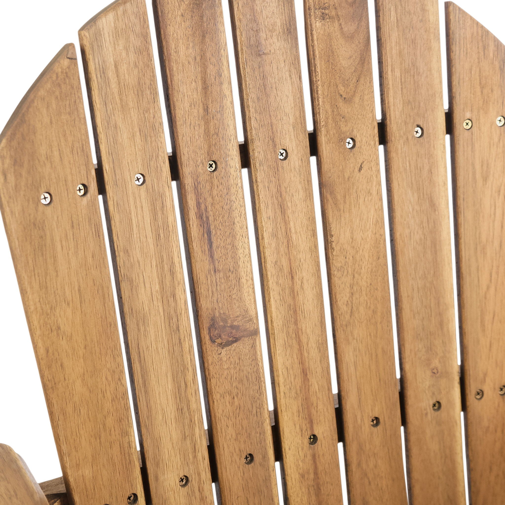 Outdoor Acacia Wood Adirondack Barstools (Set of 2)