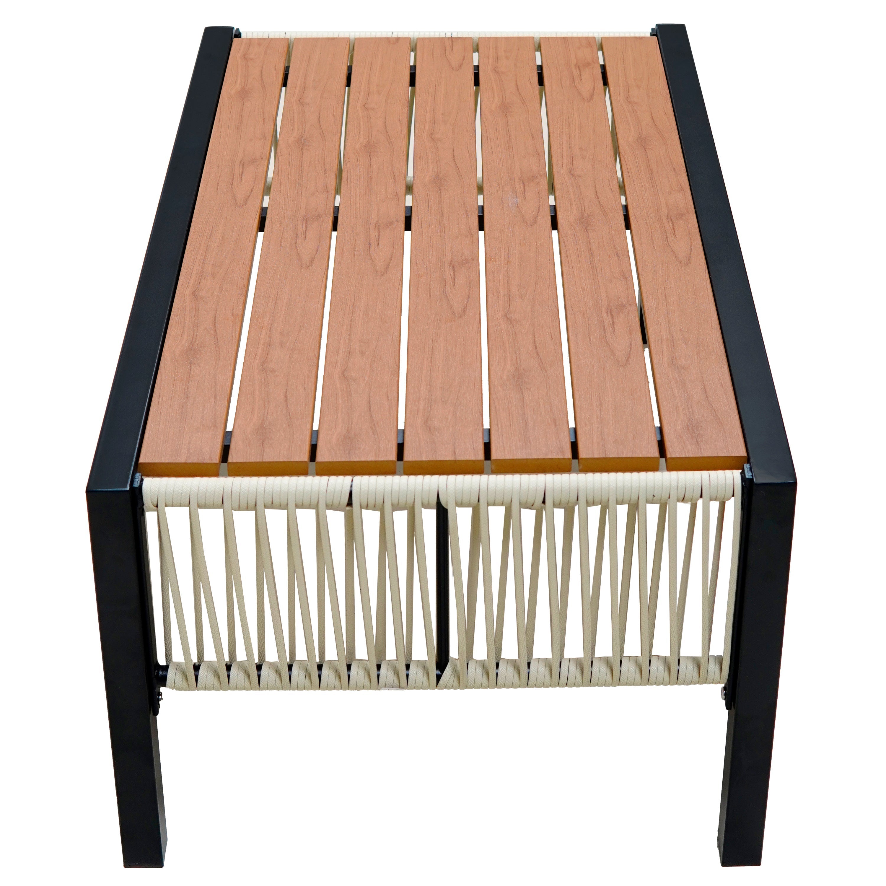 U_Style Multi-Person Outdoor Iron Sofa Set with Rattan Decoration