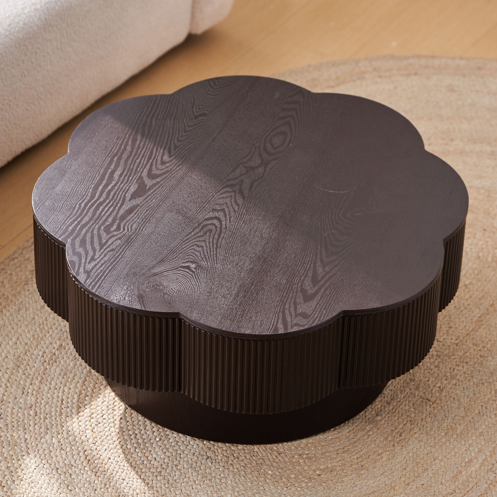 Modern Plum Blossom Shaped Coffee Table With Storage