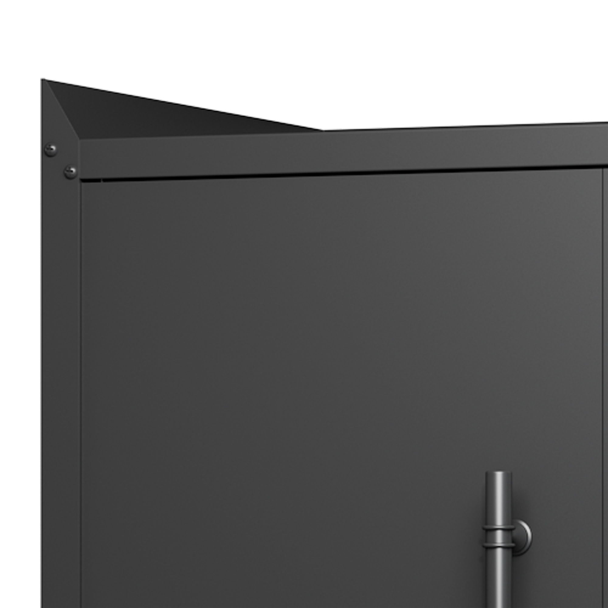 2 Door Tool Cabinets For Garage, Lockable Garage Storage Cabinet, Locking Storage Cabinet With Wheels, Rolling Tool Chest - Black