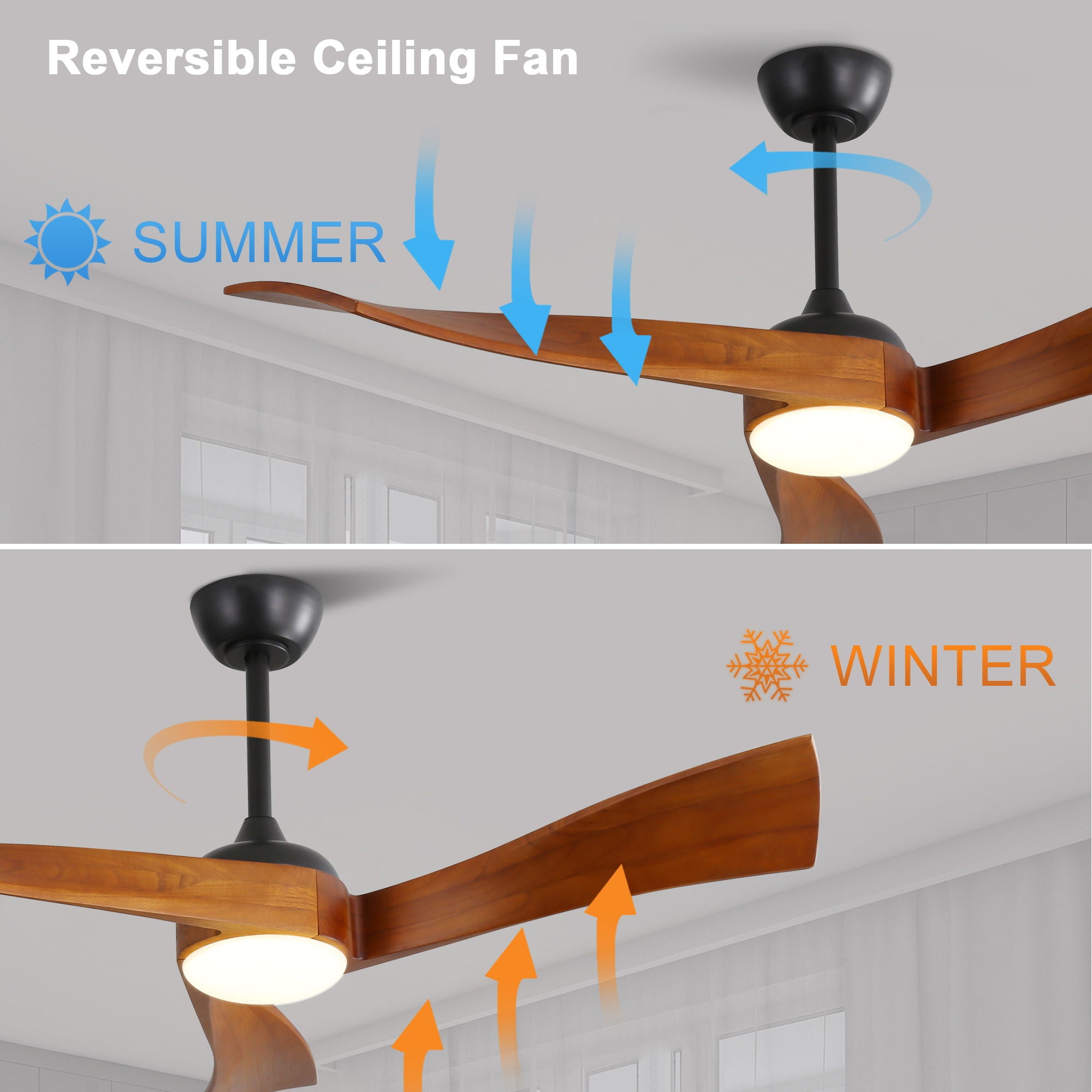 Ceiling Fan With Reversible DС Motor - Black