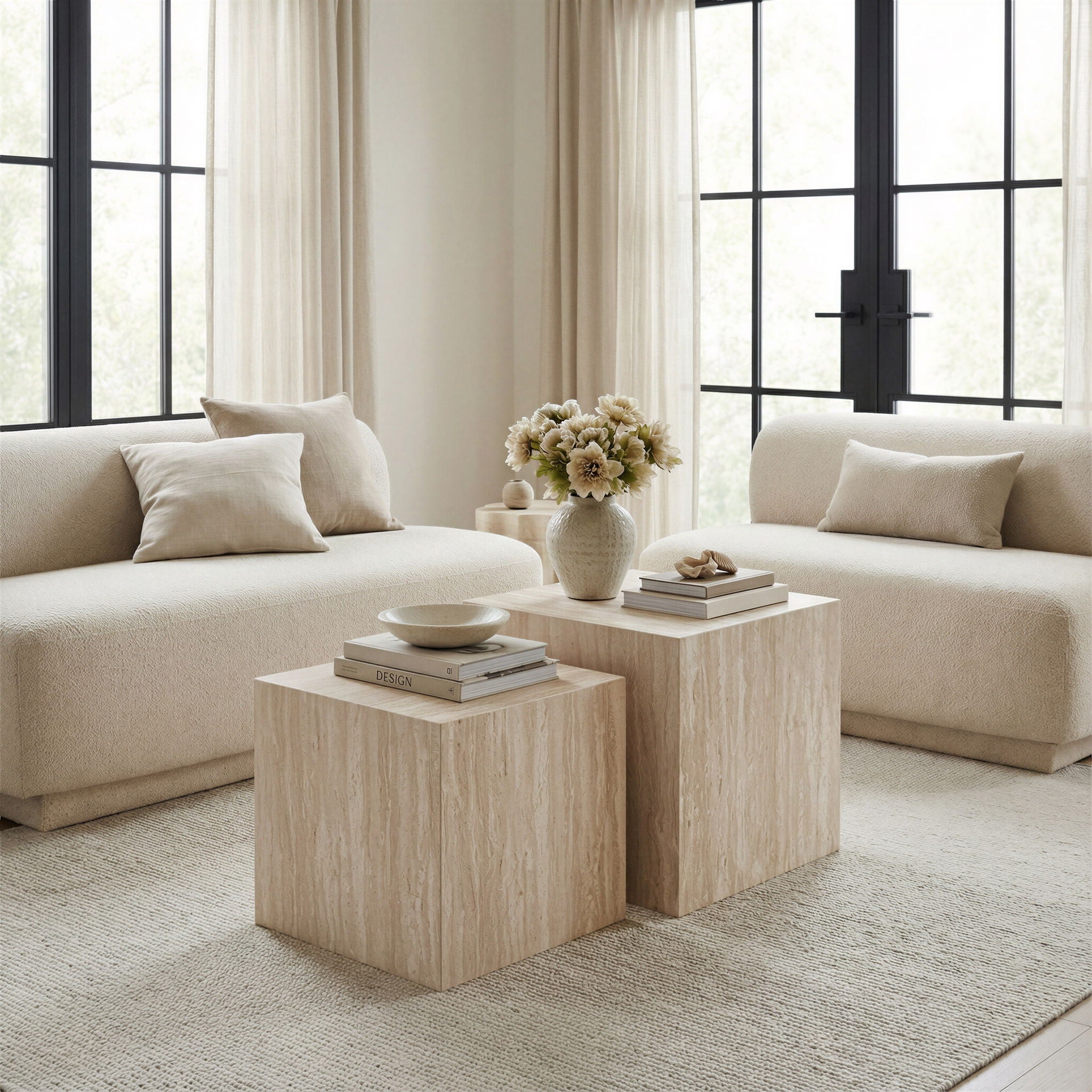 Cambro - Coffee Table Set - Stone Beige