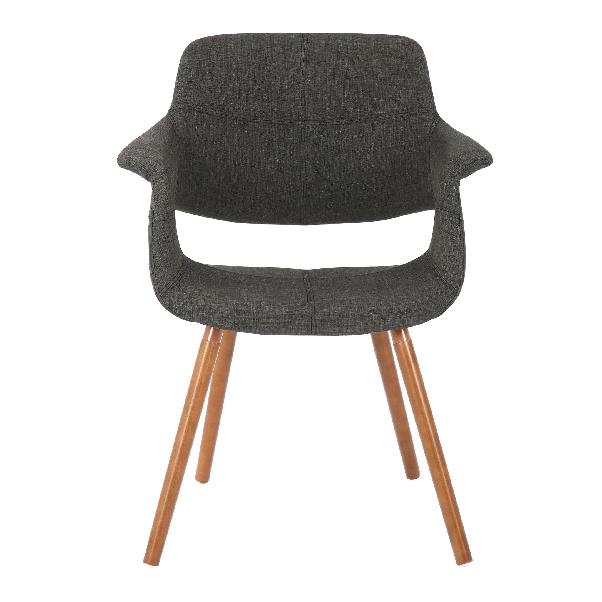 Vintage Flair - Mid-Century Modern Chair (Set of 2) - Walnut / Charcoal