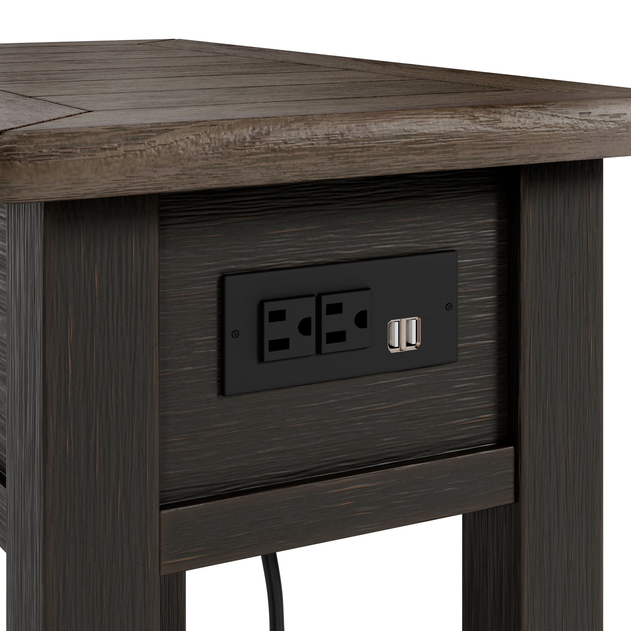 Tyler Creek - Black / Gray - Chair Side End Table