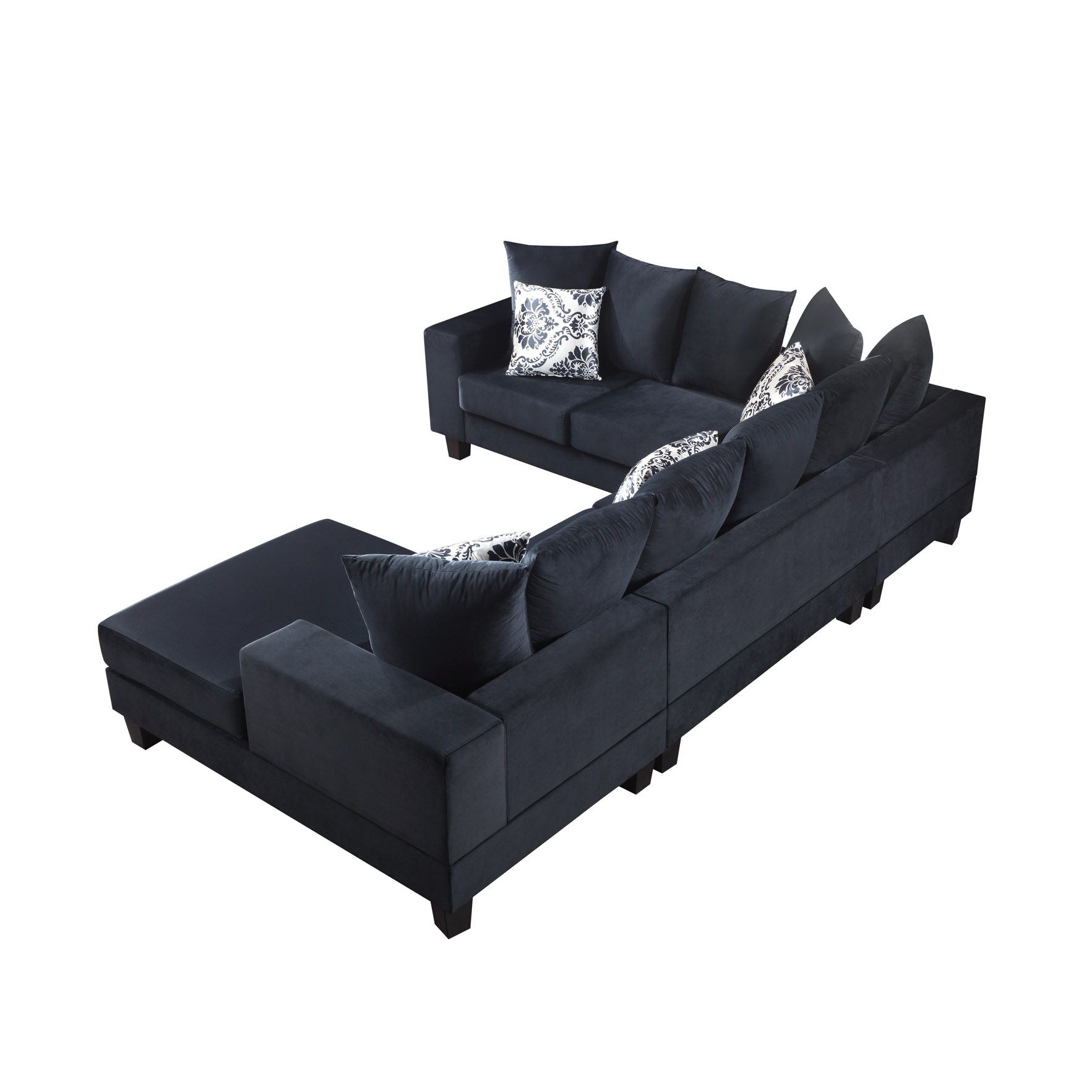 Modern U Shape Sectional Sofa Corner Couch With Lots Of Pillows Included, Elegant And Functional