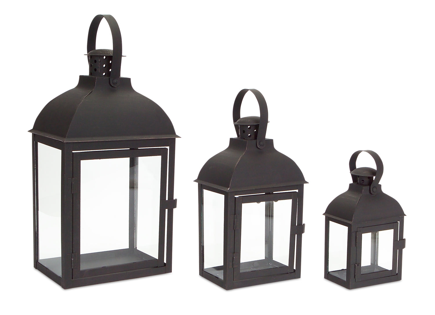 Modern-Black-Metal-Lantern-(Set-of-3)-Outdoor-Lighting