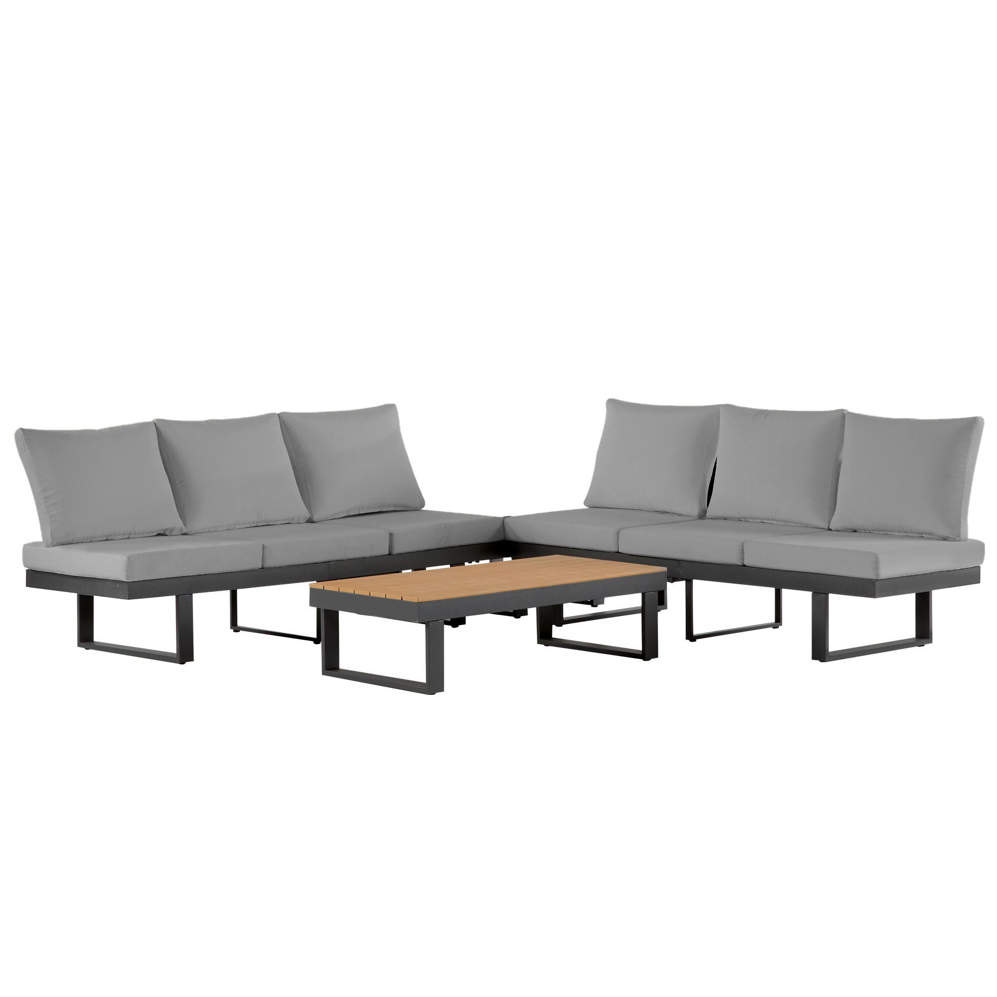 Outdoor Sectional Sofa Set With Adjustable Reclining Seats