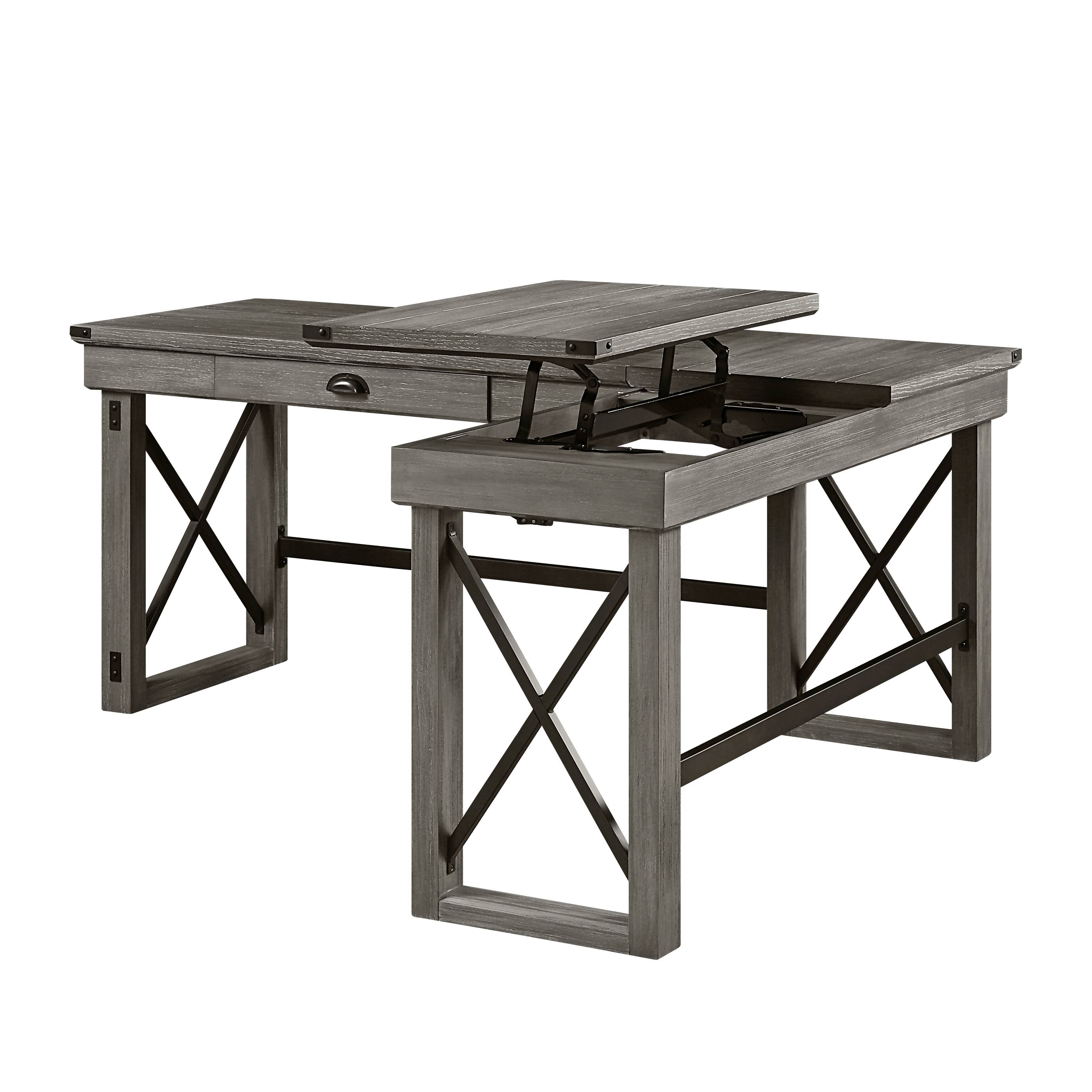 Talmar - Marble Top Weathered Writing Desk With Lift Top - Best Buy Furniture
