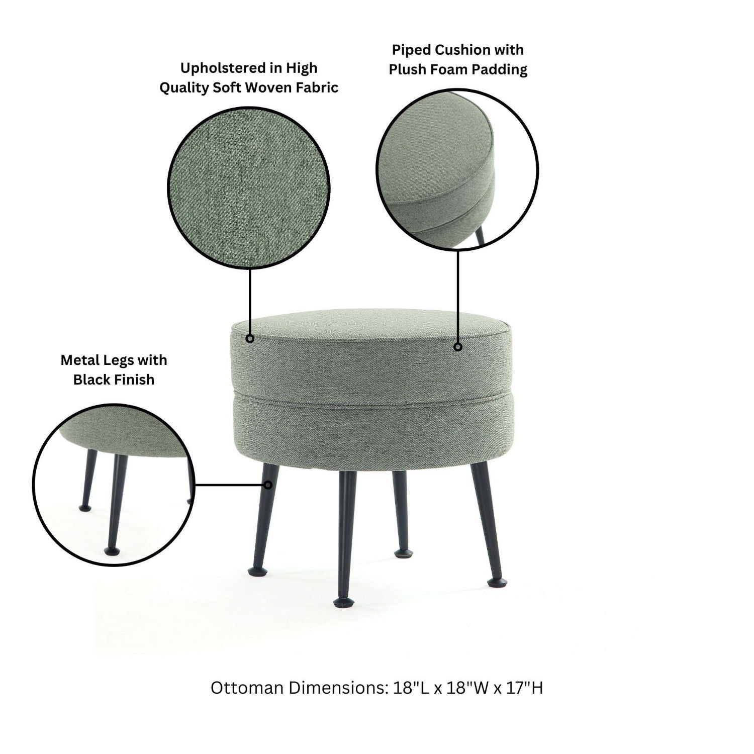 Bailey - Accent Ottoman