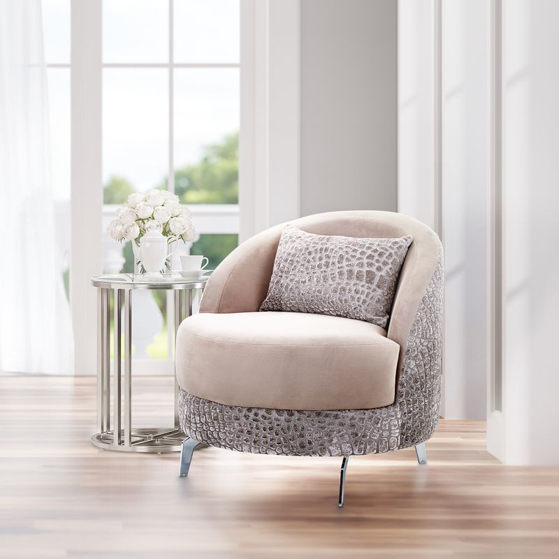 Dion - Accent Chair Chair - Stone/Silver